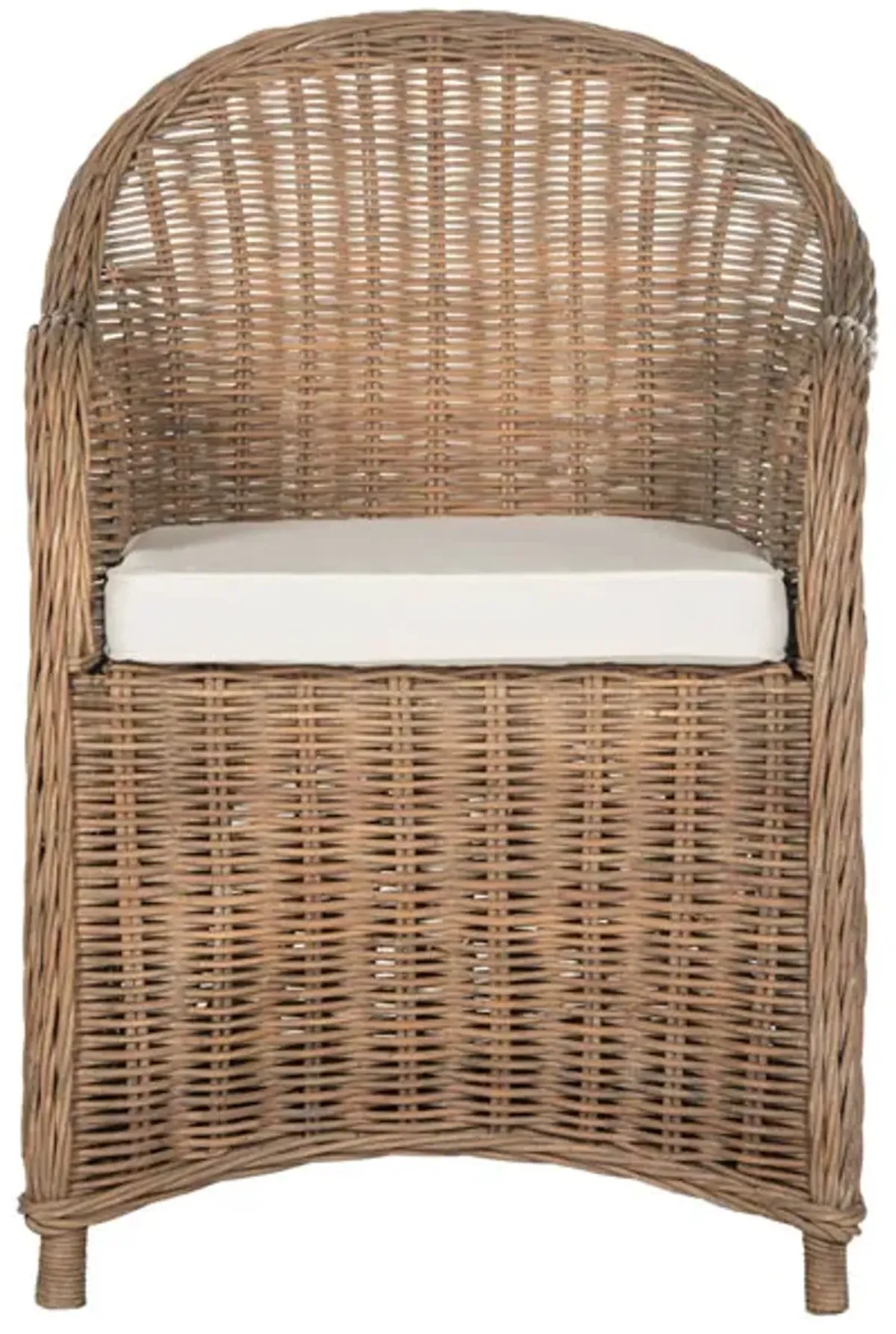 HEMI STRIPED WICKER CLUB CHAIR