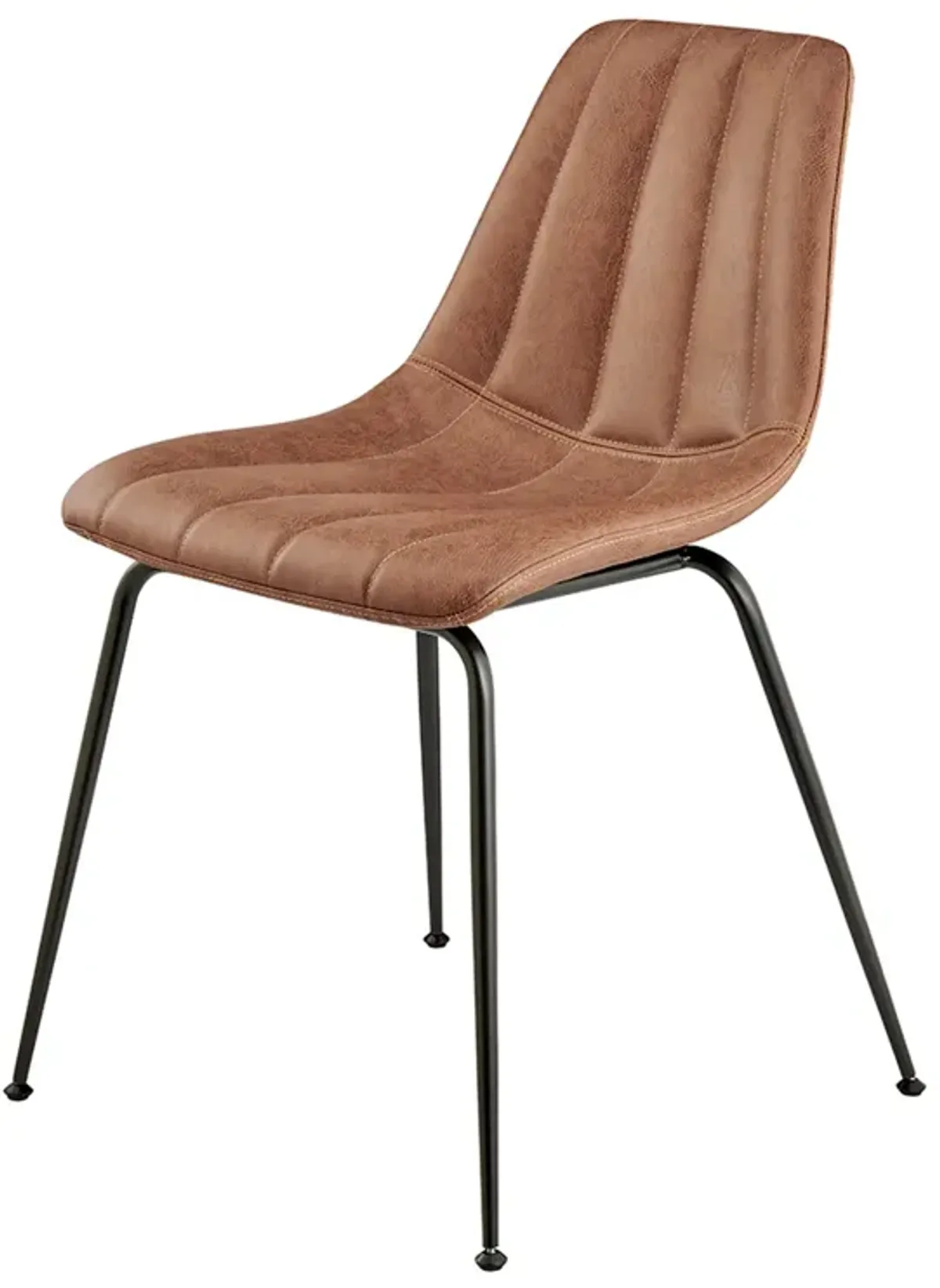 Robert KD PU Dining Side Chair, Umber Brown 