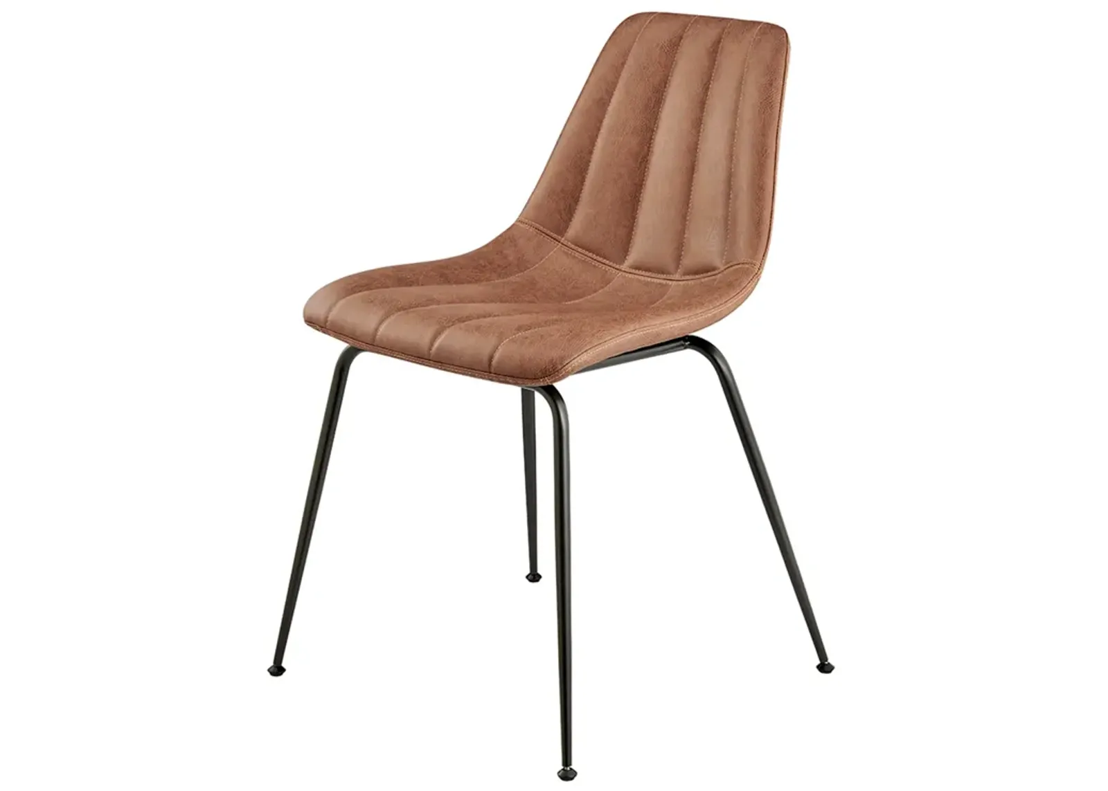 Robert KD PU Dining Side Chair, Umber Brown 