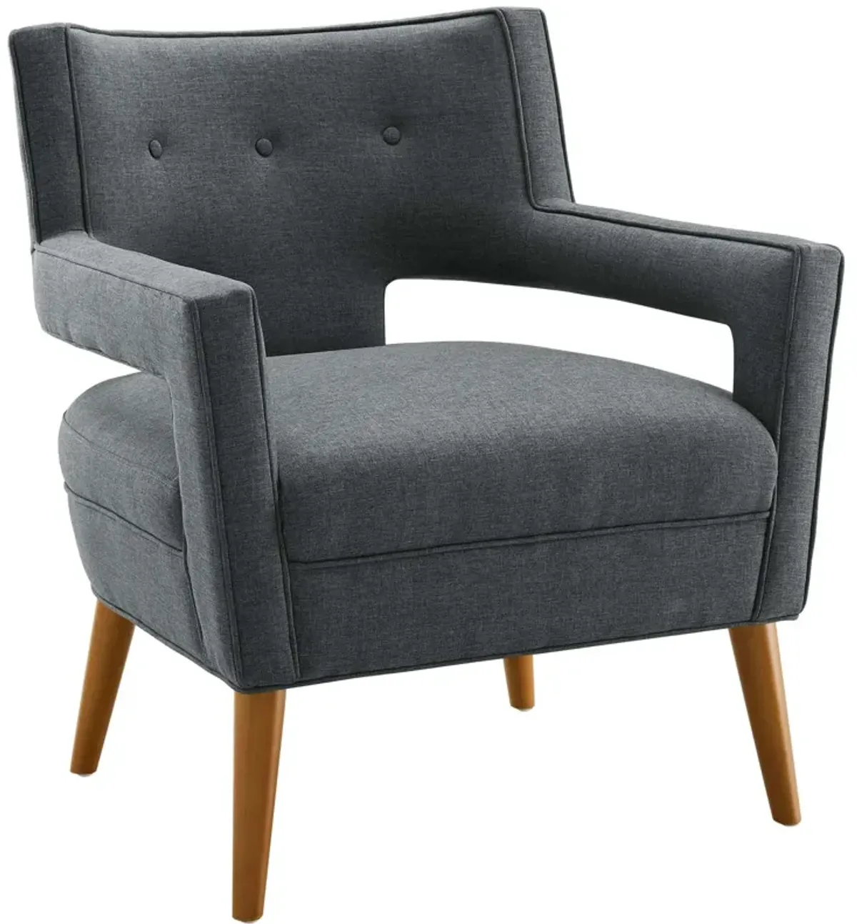 Sheer Upholstered Fabric Armchair Set of 2