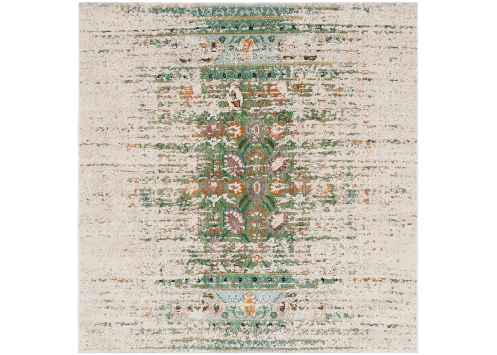 MONACO 208 GREEN  6'-7' x 6'-7' Square Square Rug