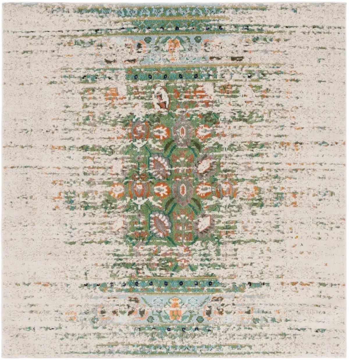 MONACO 208 GREEN  6'-7' x 6'-7' Square Square Rug