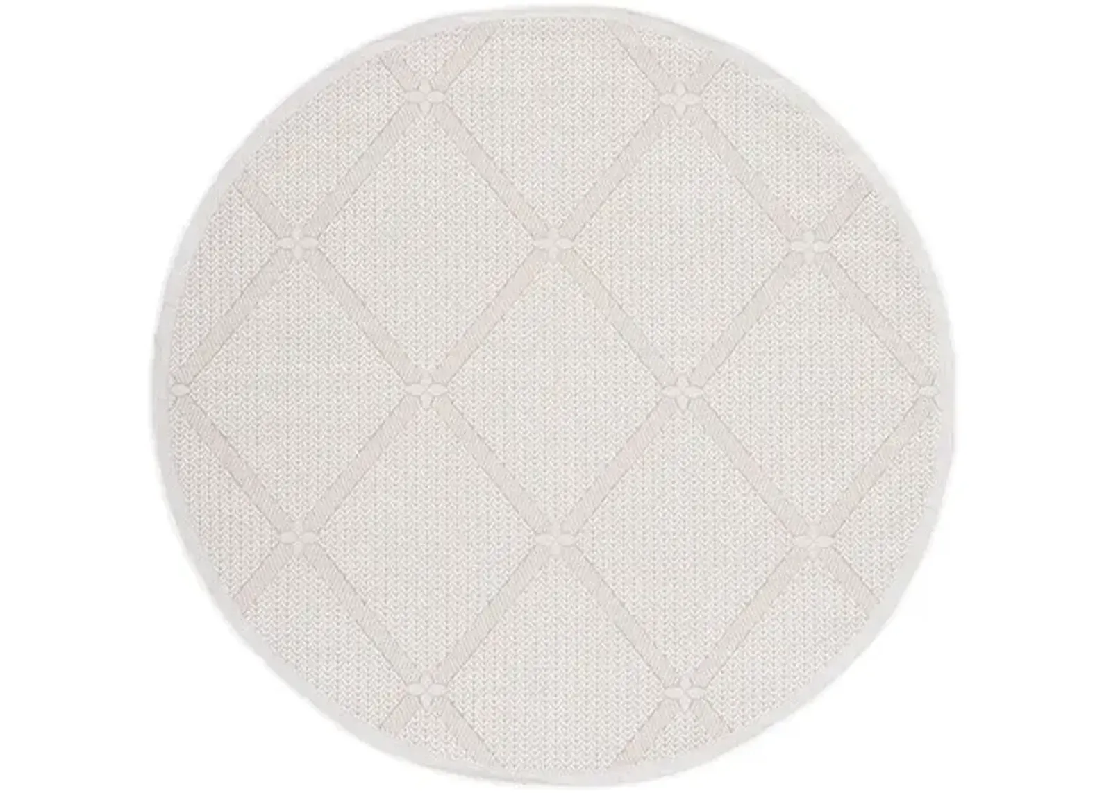 Safavieh BERMUDA 800 Collection BMU811A-7R Cream / Beige 6'-7" X 6'-7" Round