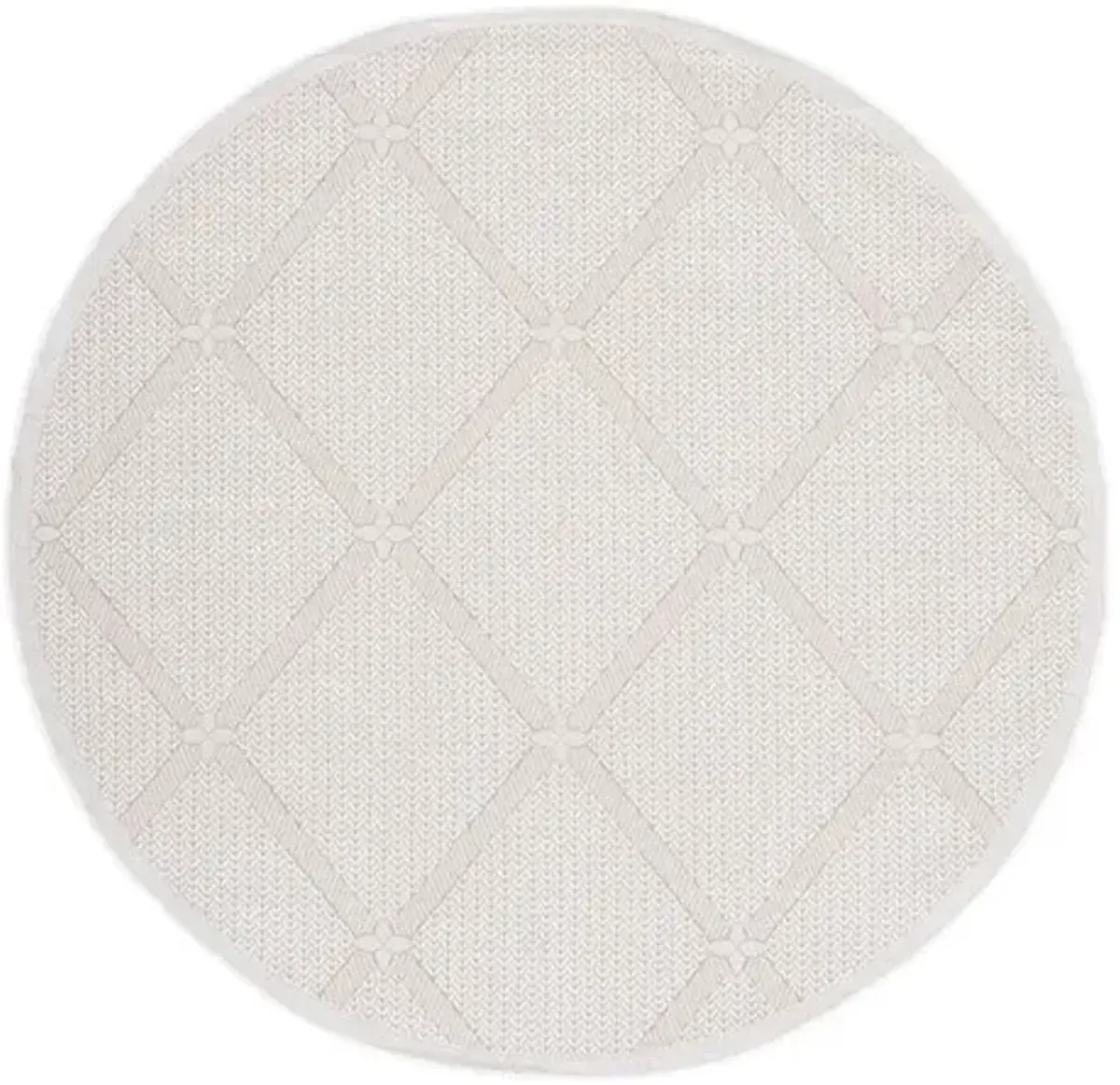 Safavieh BERMUDA 800 Collection BMU811A-7R Cream / Beige 6'-7" X 6'-7" Round