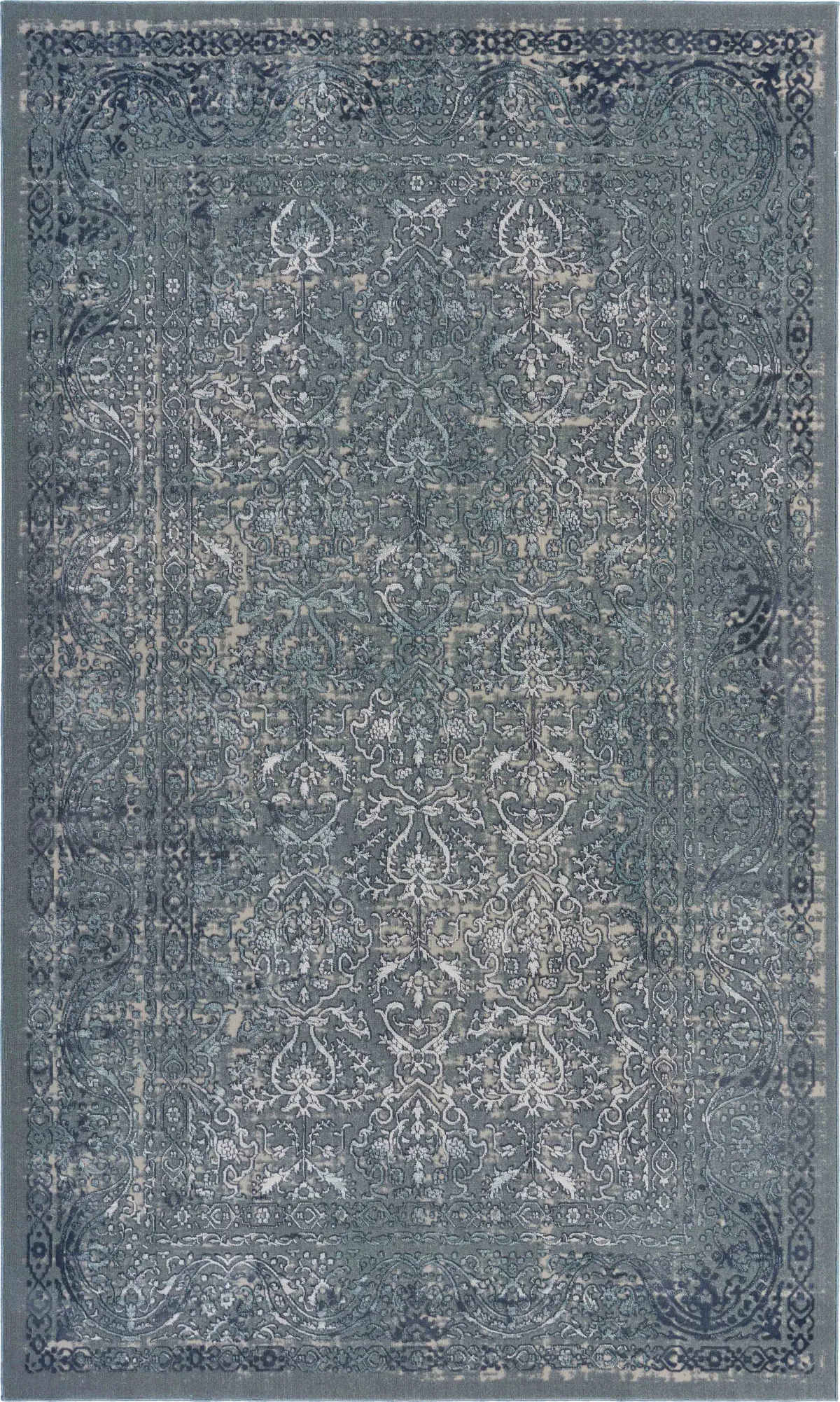 Imagica Neutral Distressed Dusk Contemporary Area Rug  7'9" x 10'9"