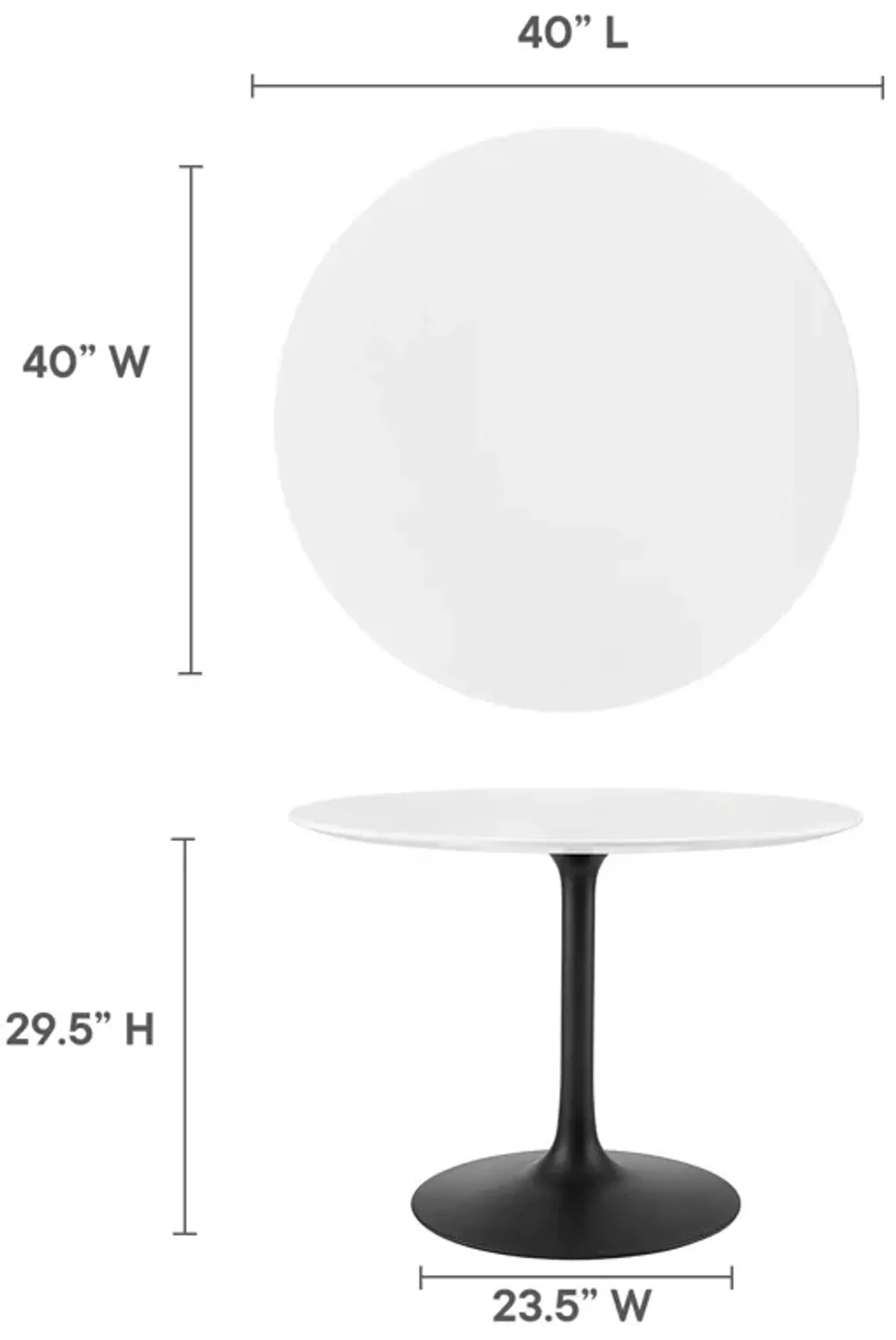 Lippa 40" Round Dining Table