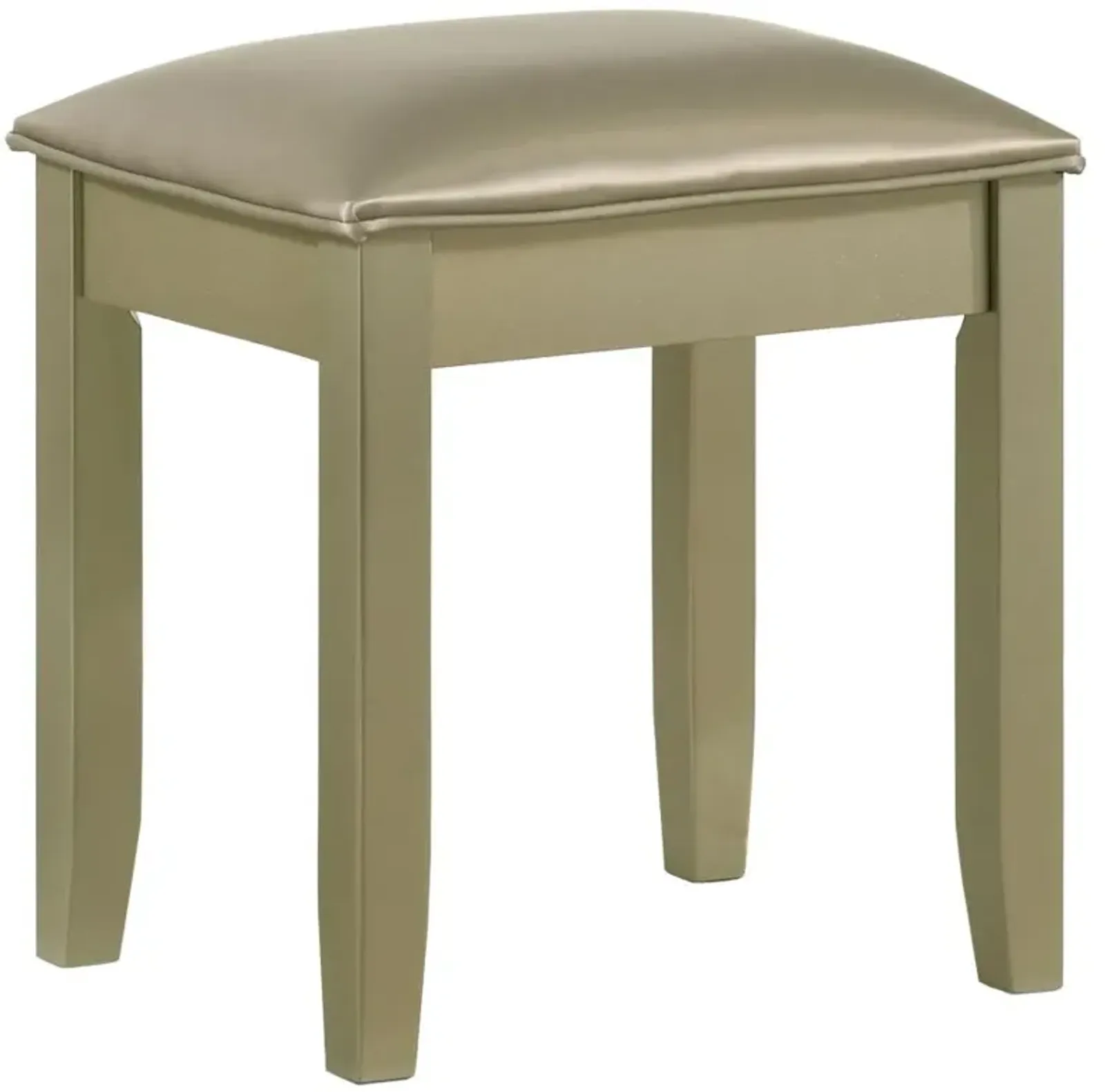 Beaumont Upholstered Vanity Stool Champagne Gold and Champagne