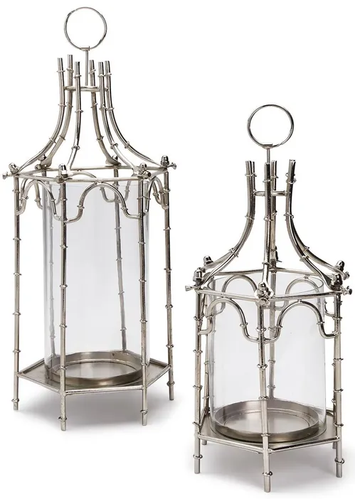 S/2 Silver Brighton Pagoda Lanterns