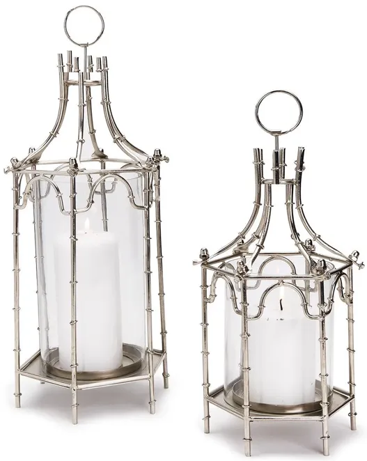 S/2 Silver Brighton Pagoda Lanterns