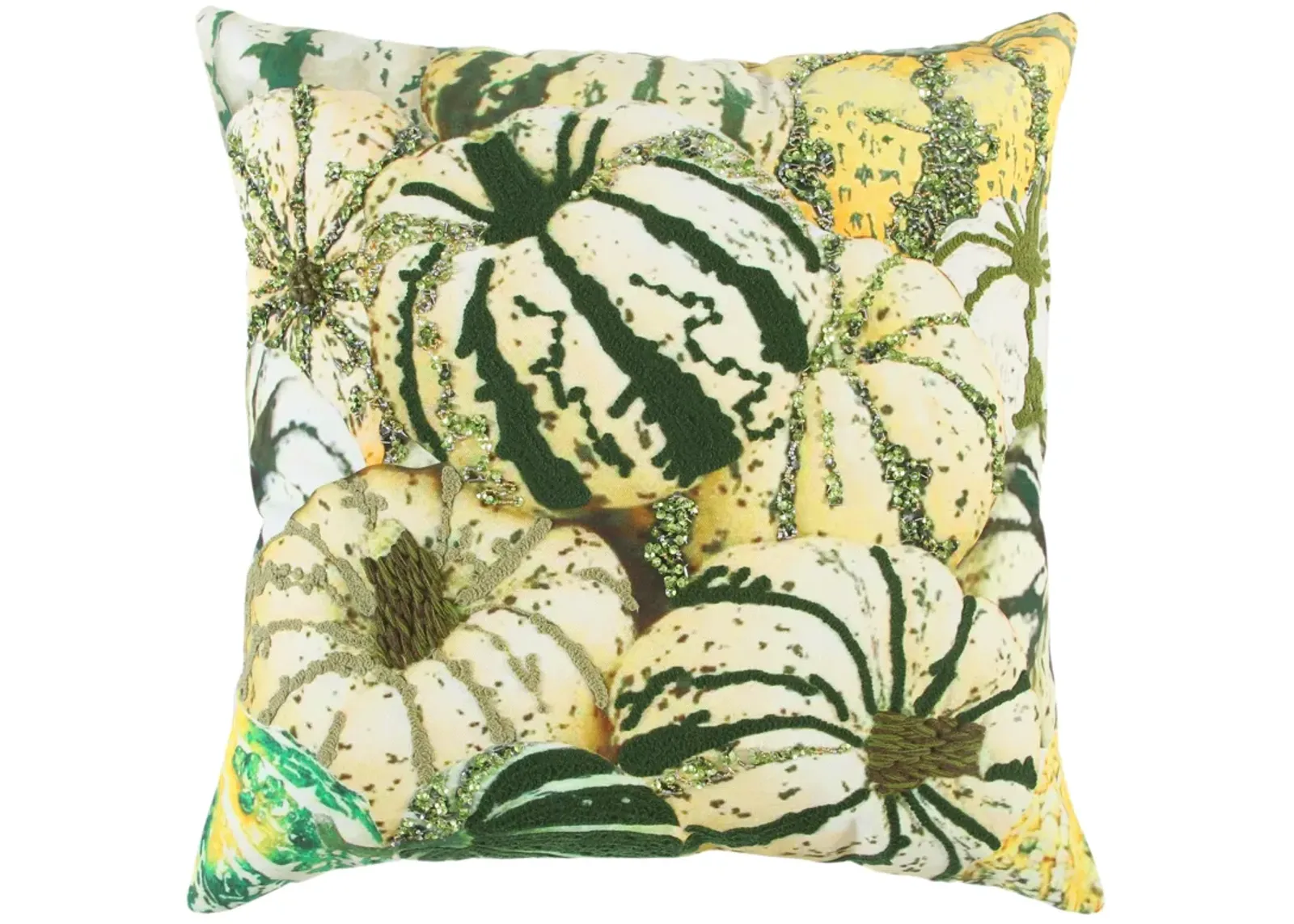 HARVEST 2021 Pumpkins Green Pillow