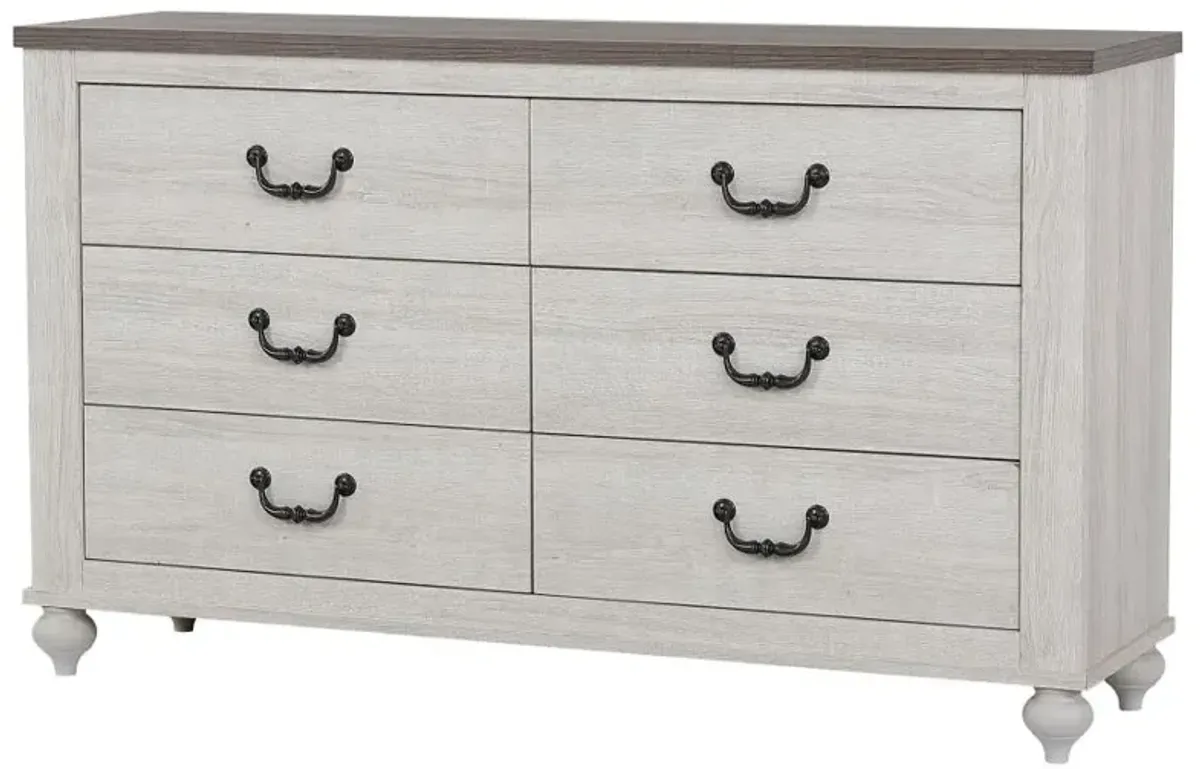 Stillwood 6-drawer Dresser Vintage Linen