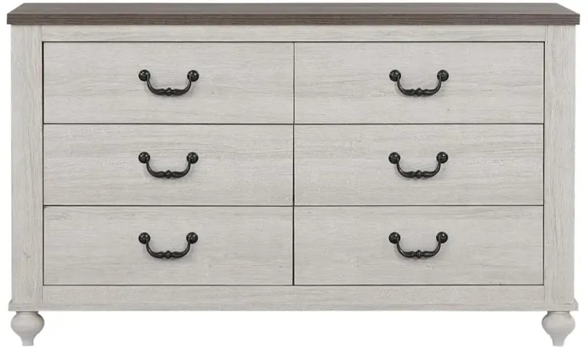 Stillwood 6-drawer Dresser Vintage Linen