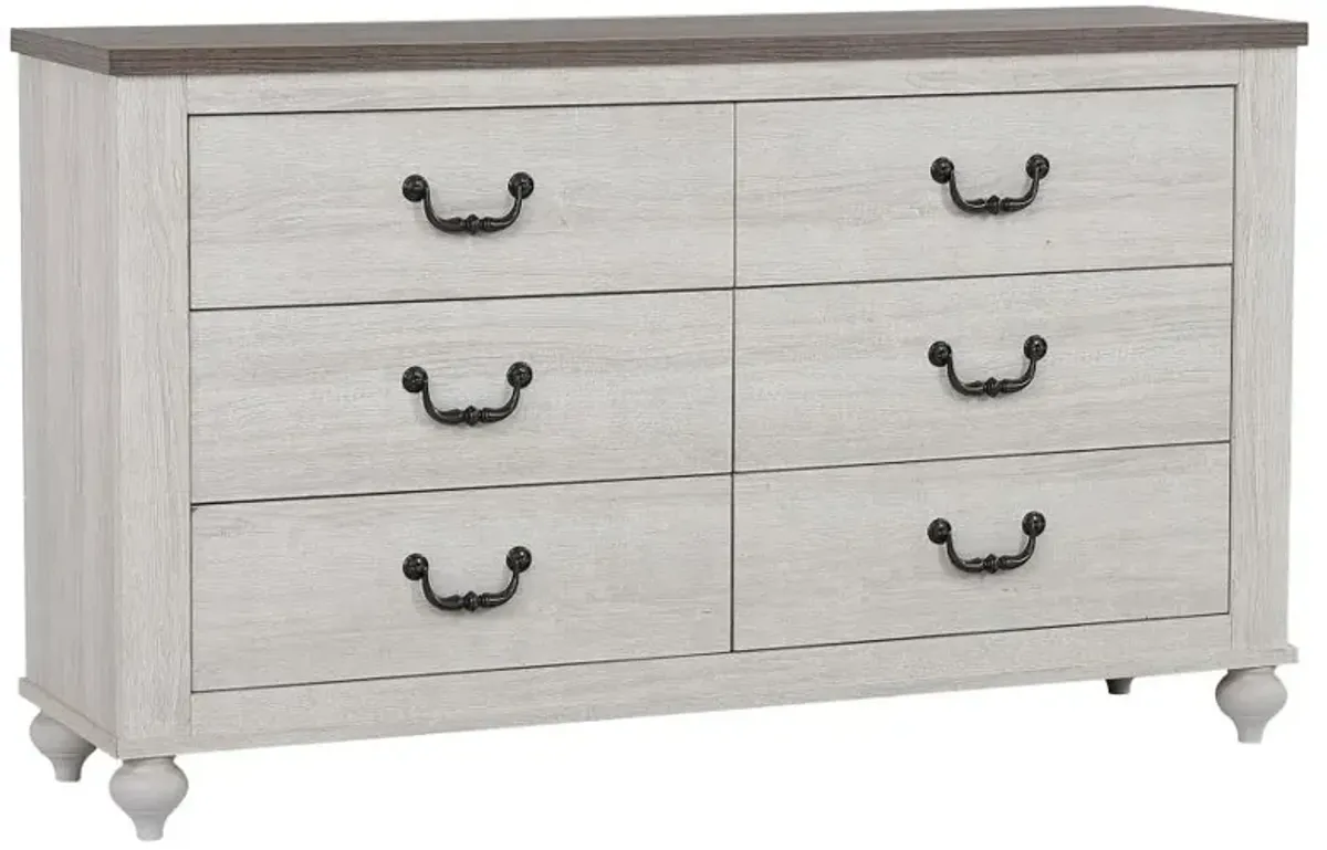 Stillwood 6-drawer Dresser Vintage Linen