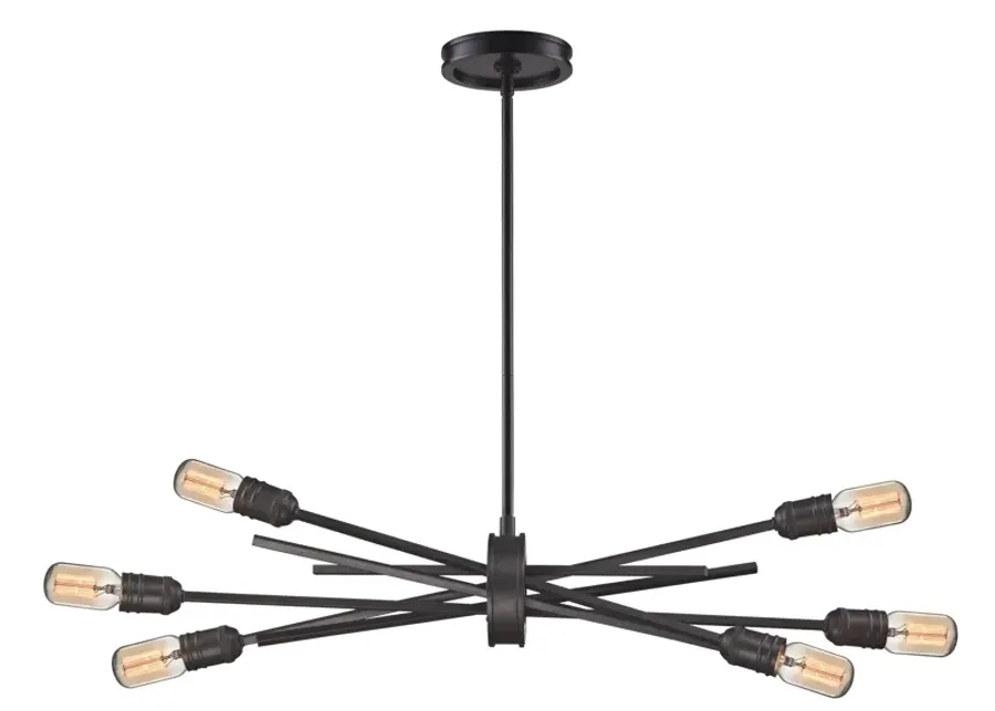 Xenia 31" Wide 6-Light Chandelier - Oil Rubbed Bronze