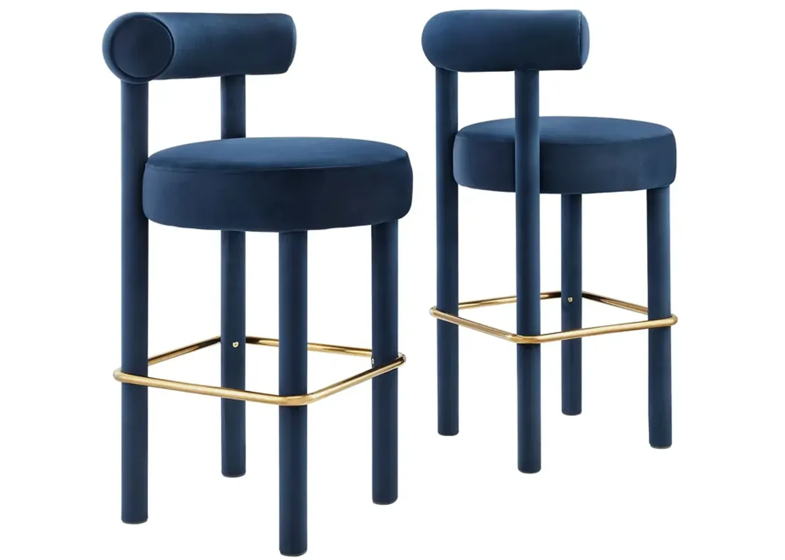 Toulouse Performance Velvet Bar Stool - Set of 2