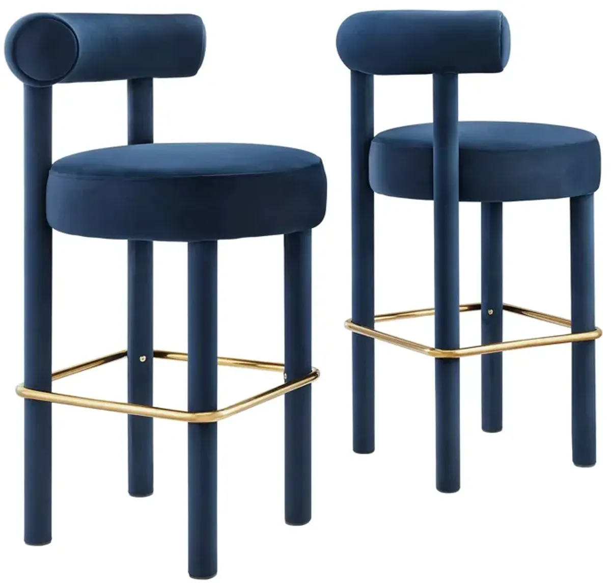 Toulouse Performance Velvet Bar Stool - Set of 2