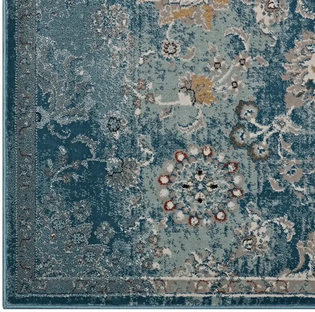 Cynara Distressed Floral Persian
Medallion 5x8 Area Rug