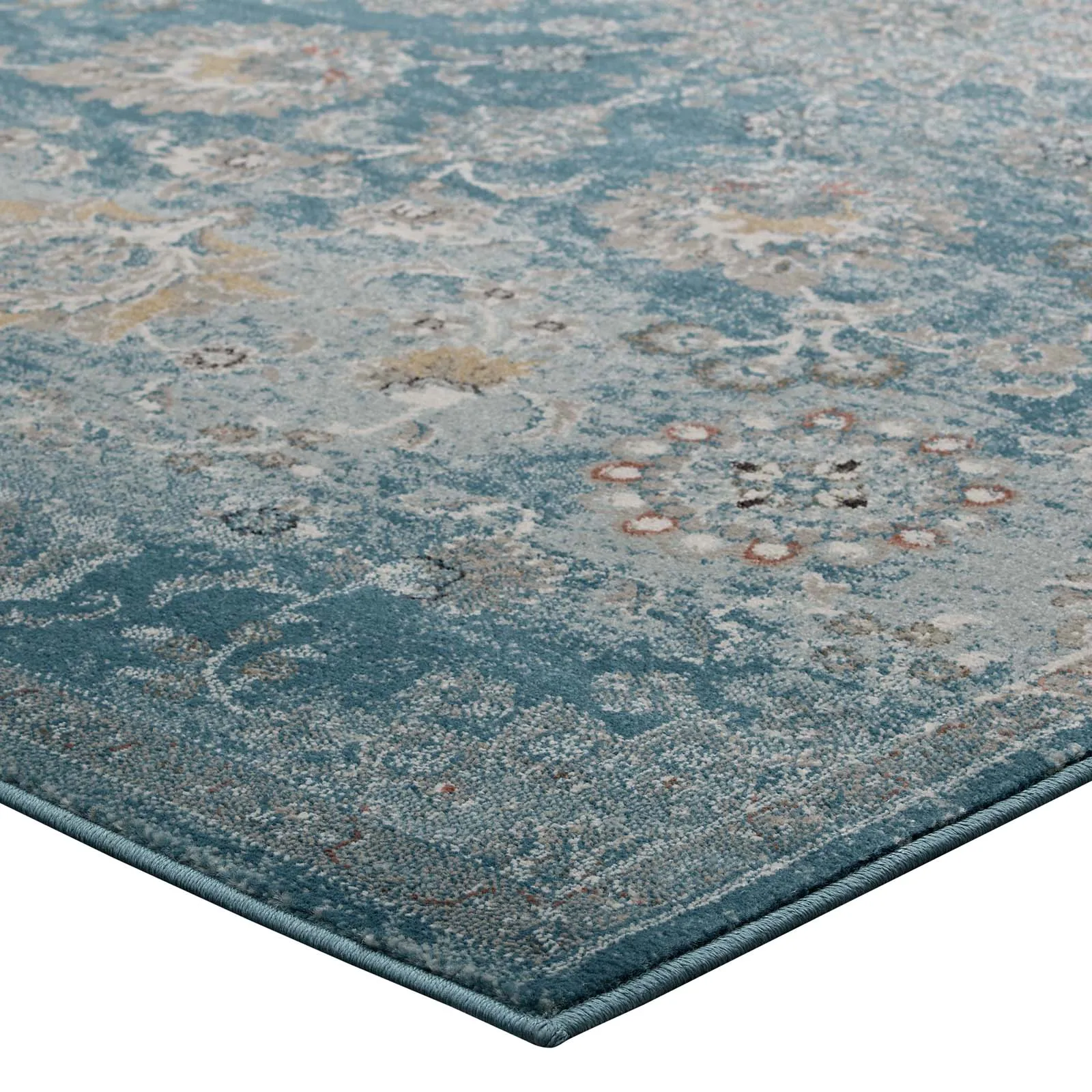 Cynara Distressed Floral Persian
Medallion 5x8 Area Rug