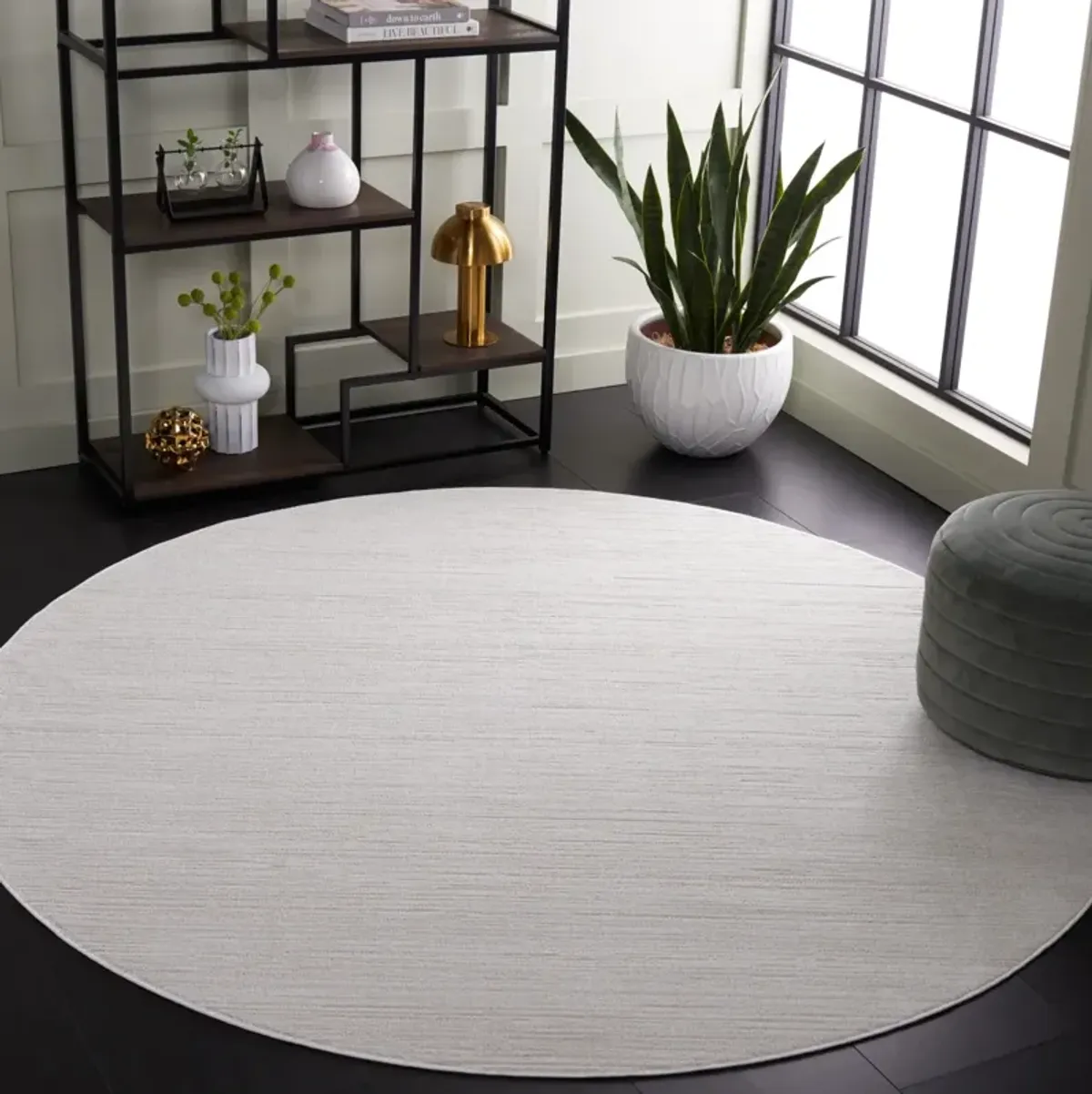 MILA 220 IVORY  6'-7' x 6'-7' Round Round Rug