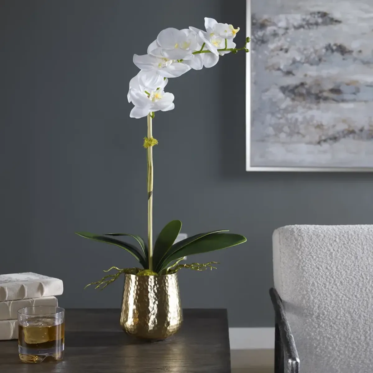 Cami Orchid With Brass Pot