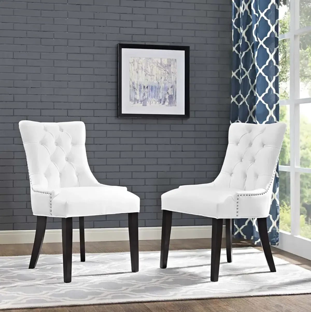 Regent Dining Side Chair Vinyl Set of 2