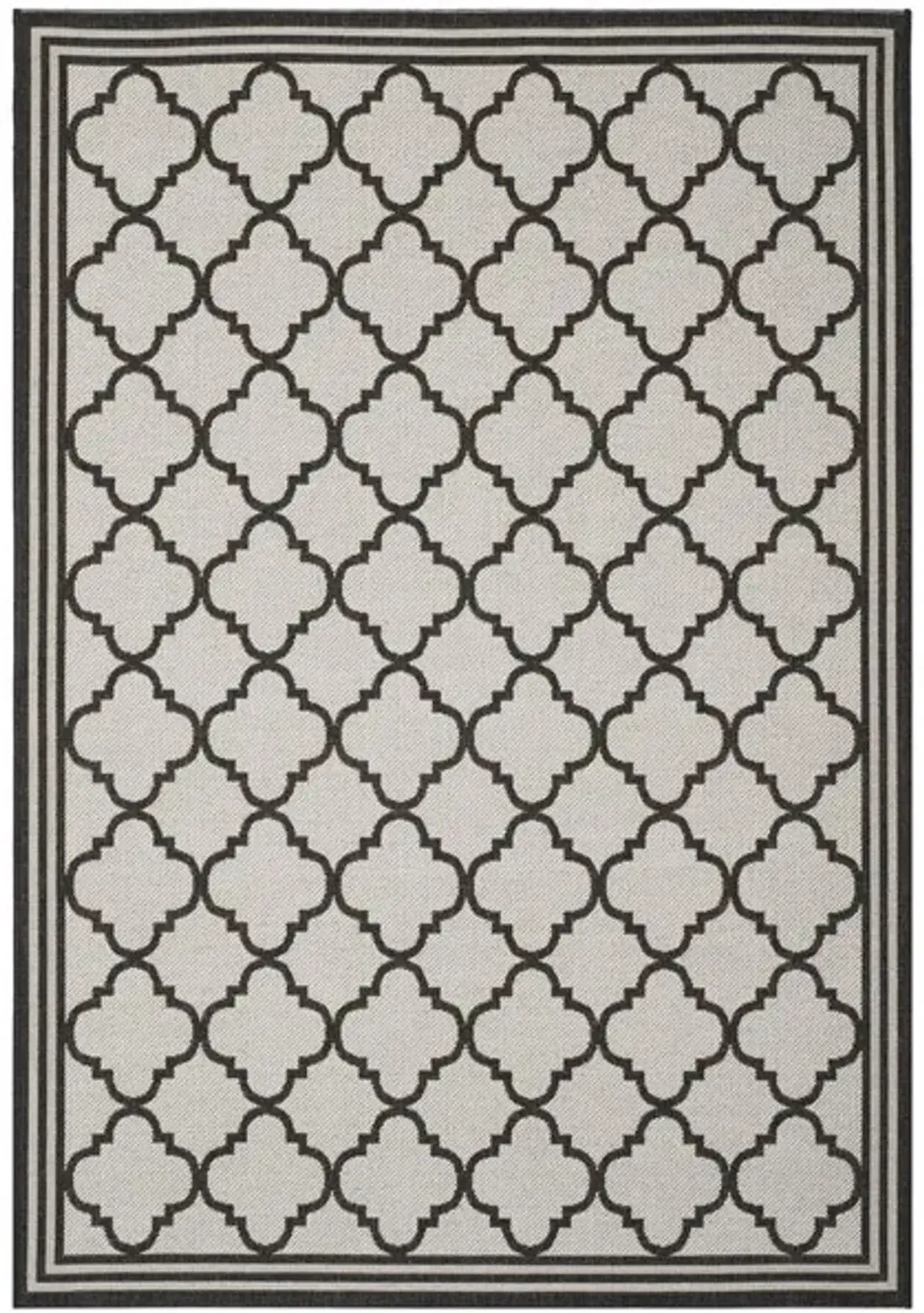 LINDEN 121 Collection LND121A-4 Light Grey / Charcoal 4' X 6'