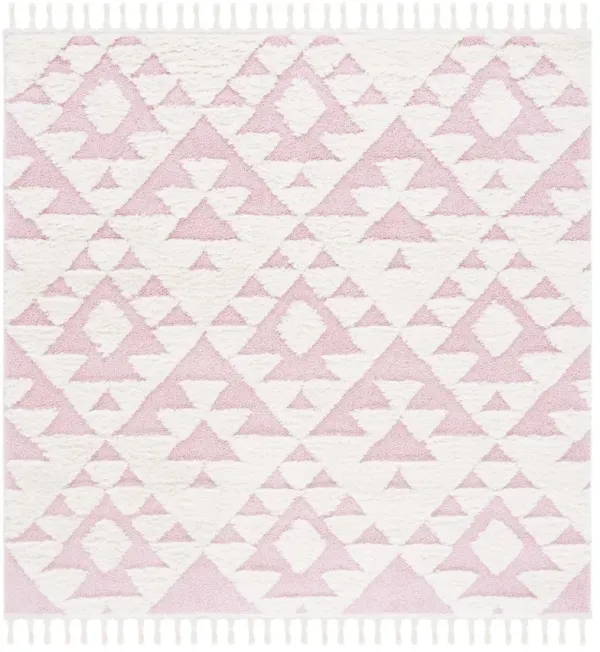 MOROCCAN TASSEL SHAG 688 IVORY  6'-7' x 6'-7' Square Square Rug