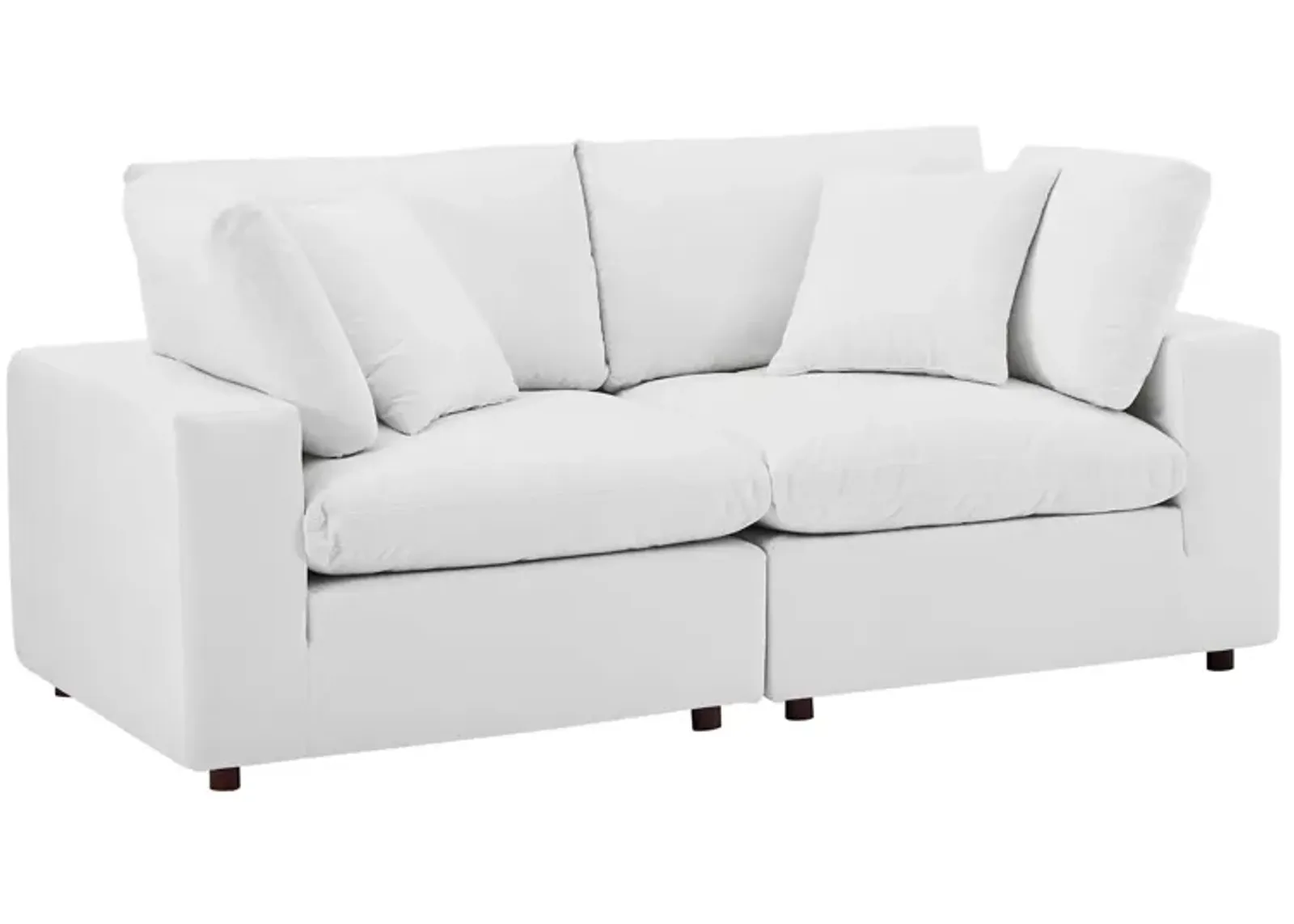 Commix Down Filled Overstuffed Performance Velvet Loveseat