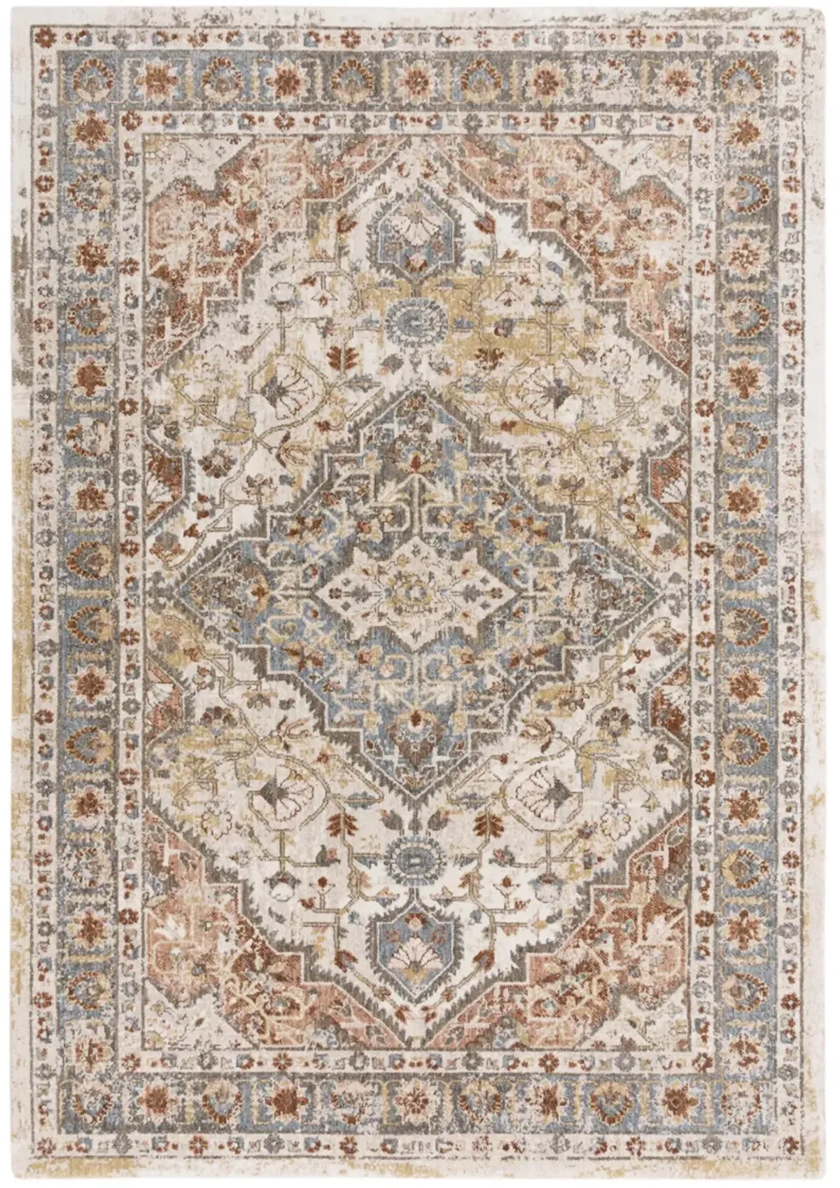 Jasper Ivory/Multi Persian/Classic Recycled Polyester 5'2" x 7'9" Rectangle Rug