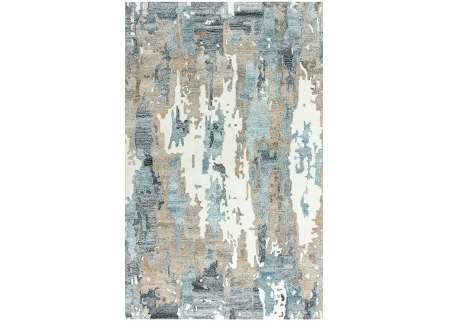 Essence Sand Abstract Wool/Recycled Polyester 5' x 7'6" Rectangle Rug