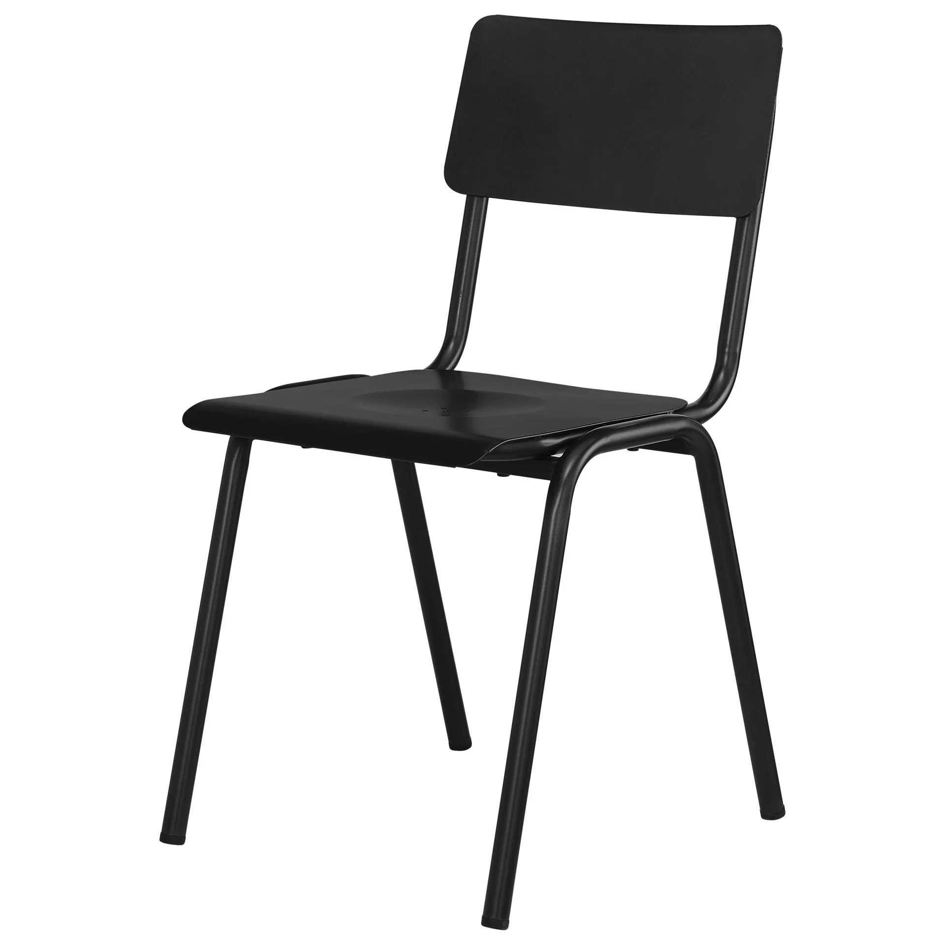 Luke  Metal Dining Side Chair, Metallic Gunmetal