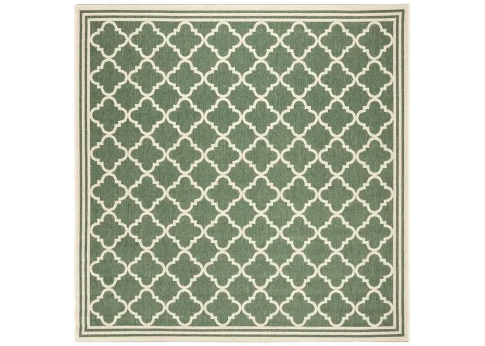 Safavieh BEACH HOUSE Collection BHS121Y-6SQ Green / Creme 6'-7" X 6'-7" Square