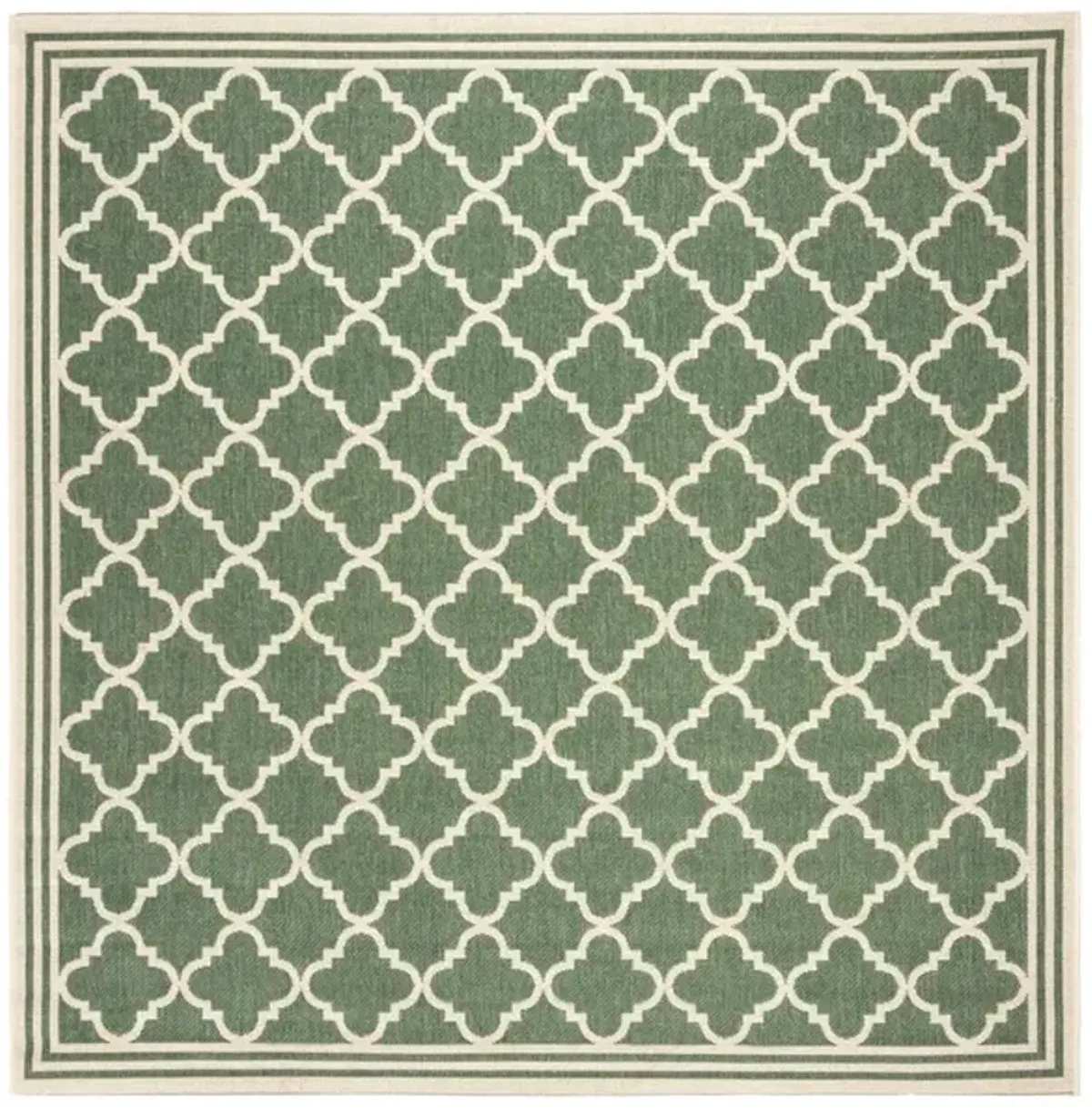 Safavieh BEACH HOUSE Collection BHS121Y-6SQ Green / Creme 6'-7" X 6'-7" Square