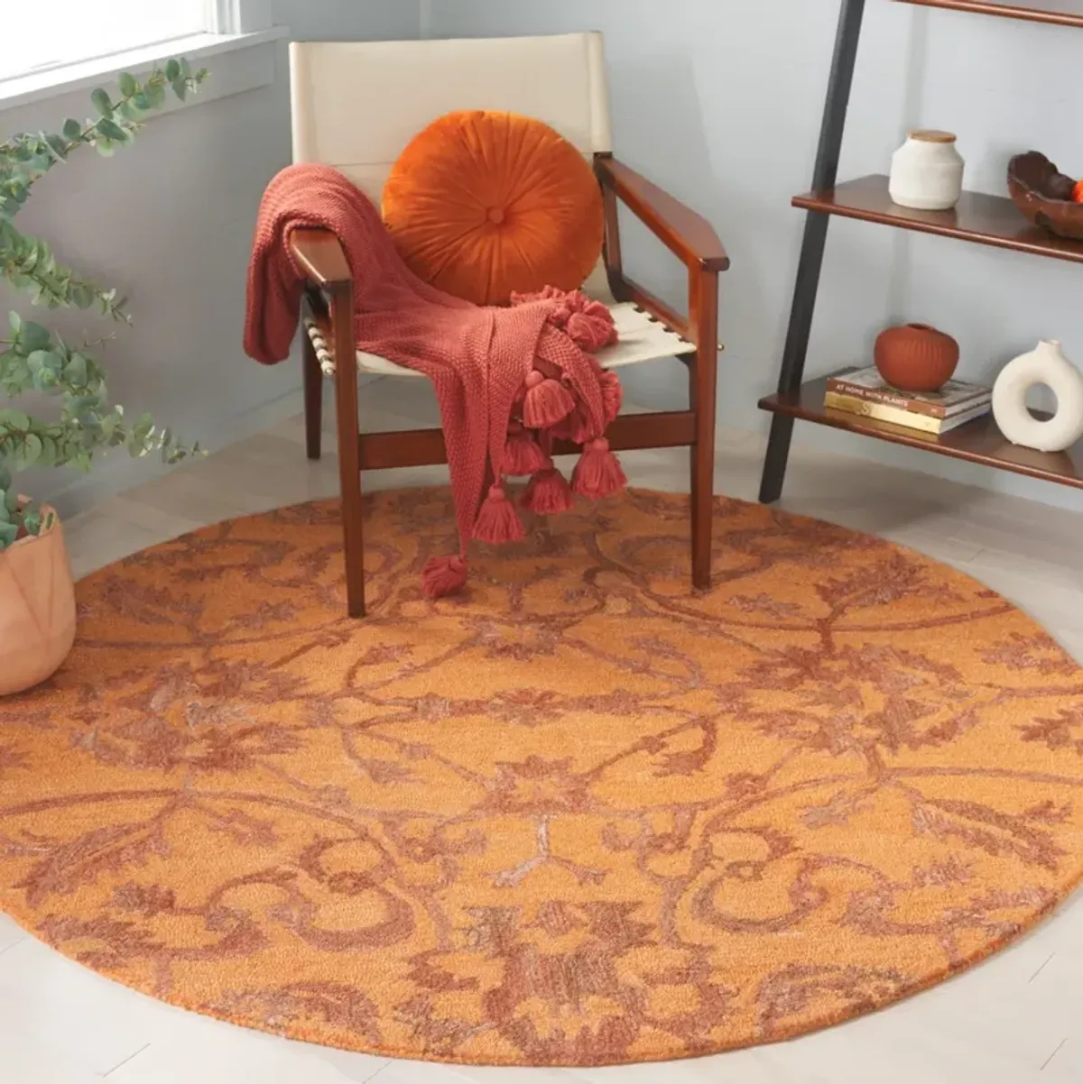 ANATOLIA 401 RUST 6' x 6' Round Round Rug