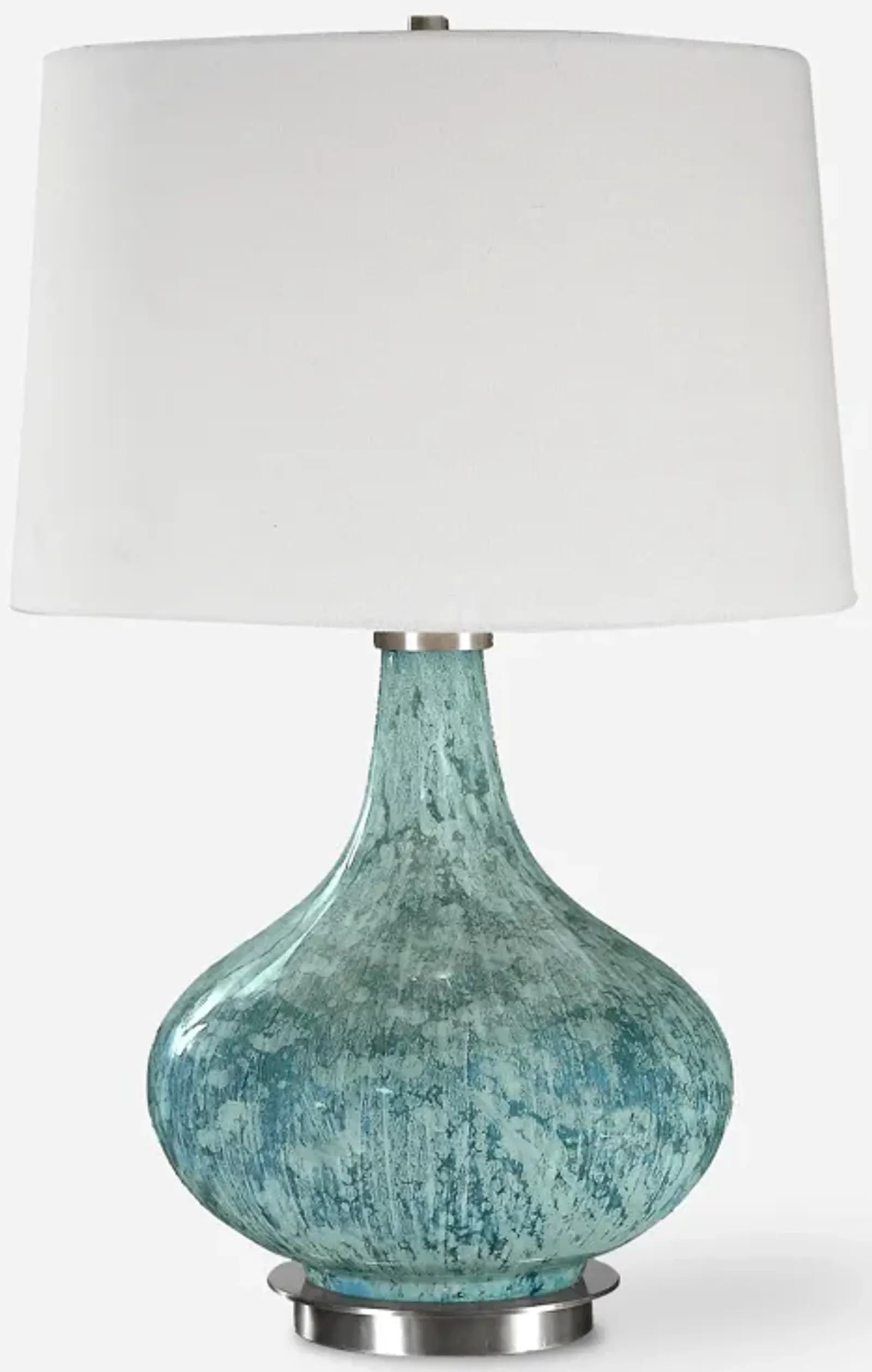 Celinda Blue Gray Glass Lamp