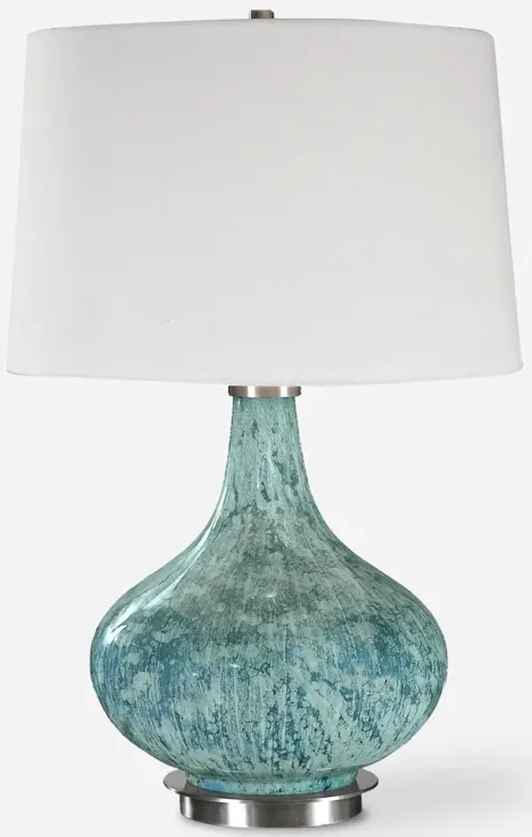 Celinda Blue Gray Glass Lamp