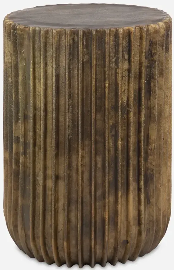 Peaks And Valleys Gold Accent Table