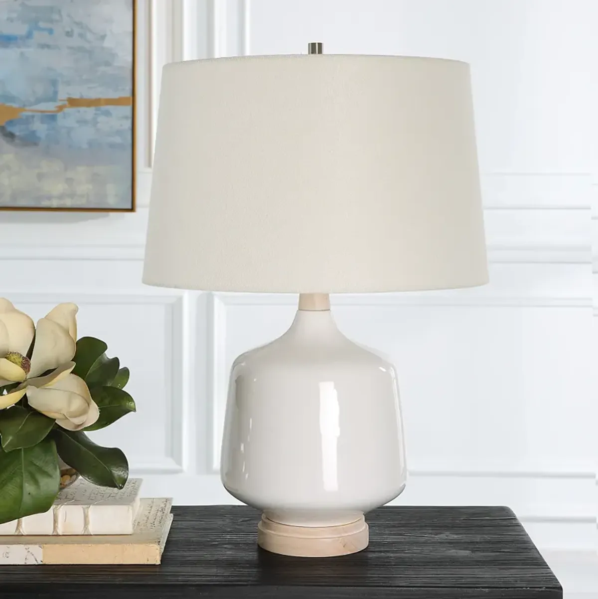 Opal Gloss White Table Lamp