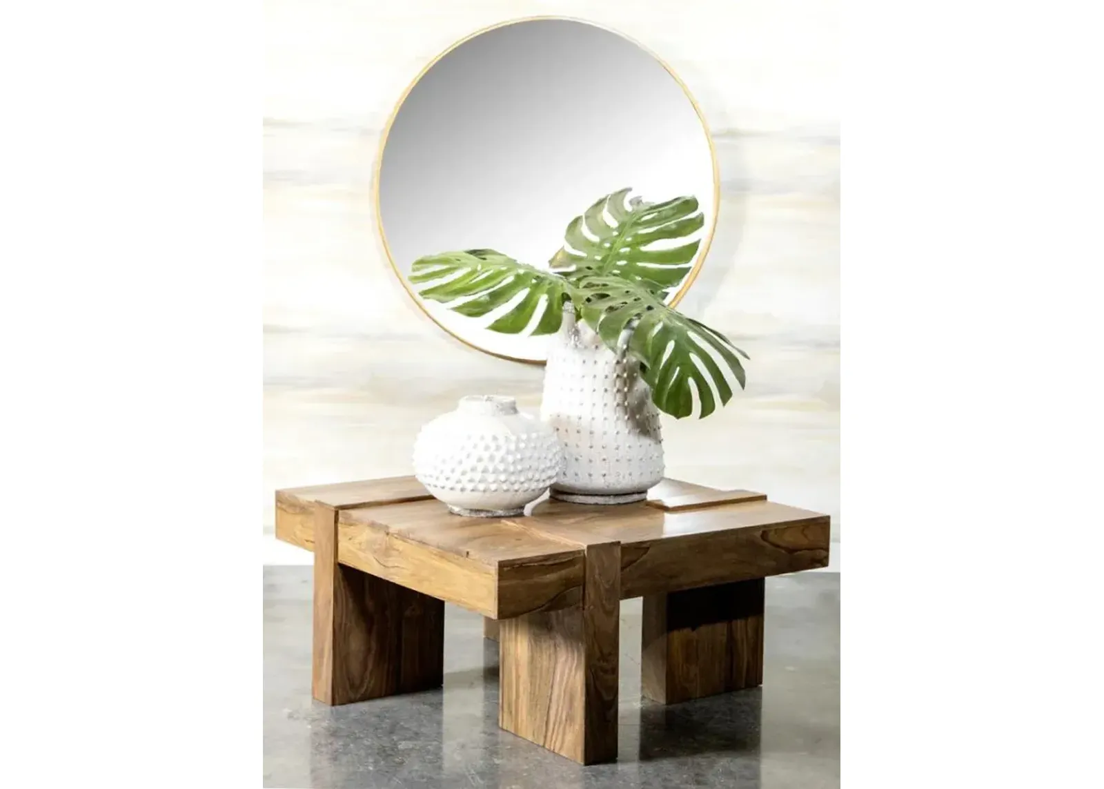 Samira Wooden Square Coffee Table Natural Sheesham