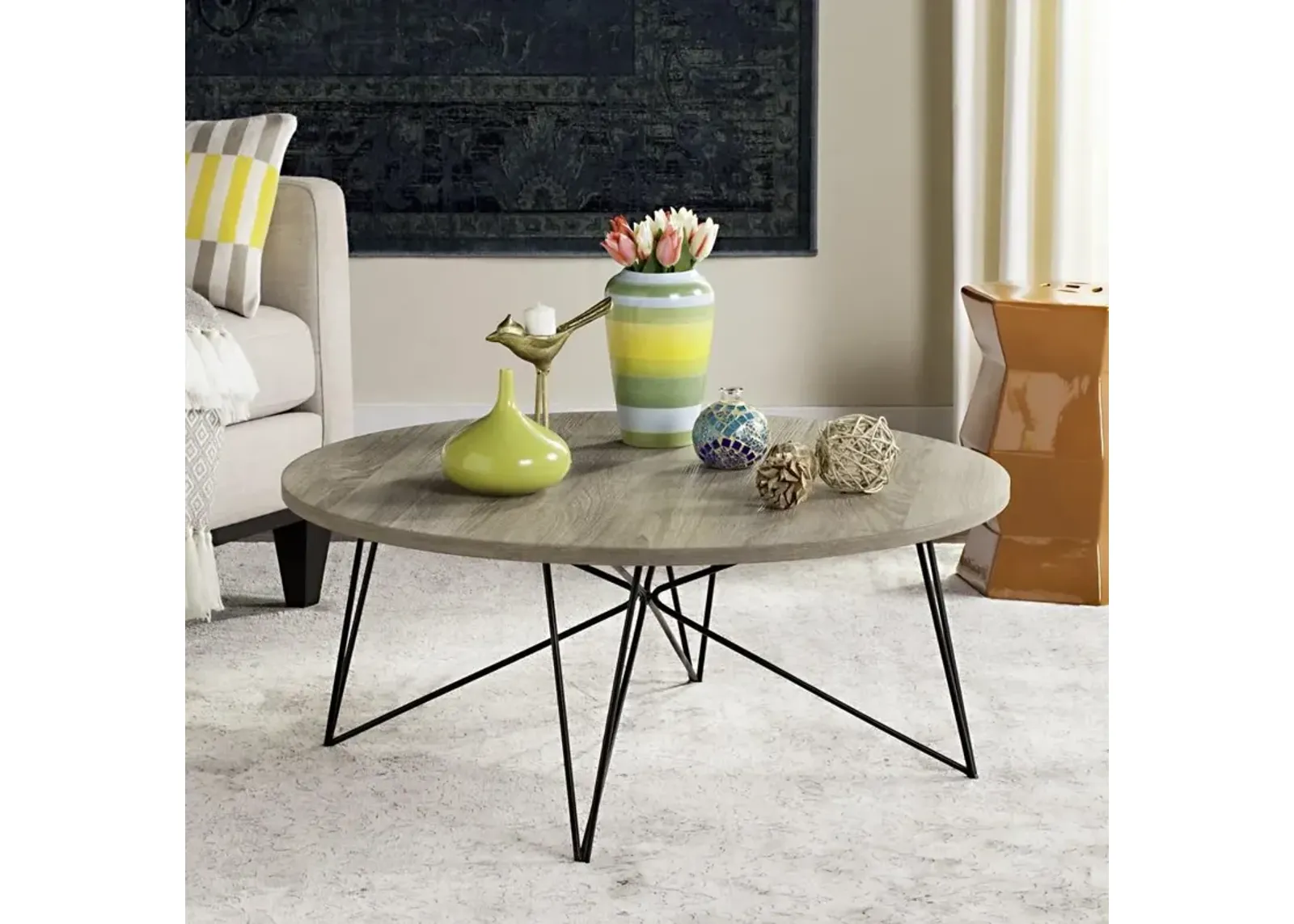 MARIS RETRO MID CENTURY WOOD COFFEE TABLE 