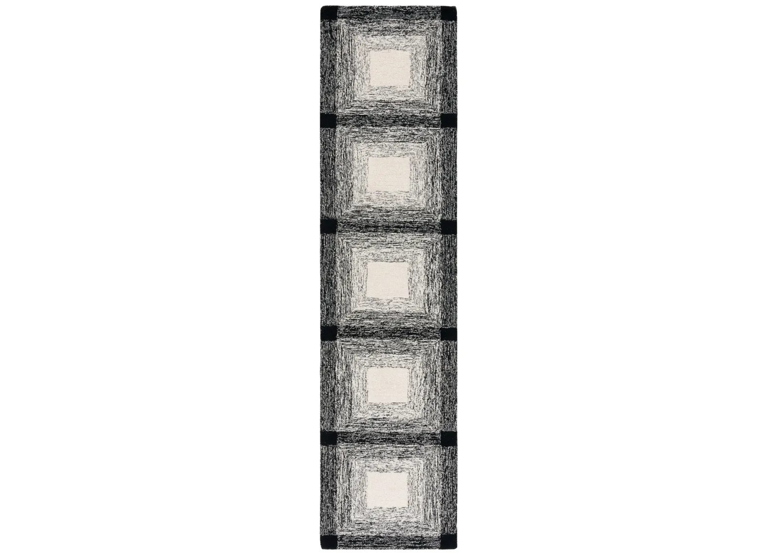 METRO 471 CHARCOAL  2'-3' x 9' Runner Rug