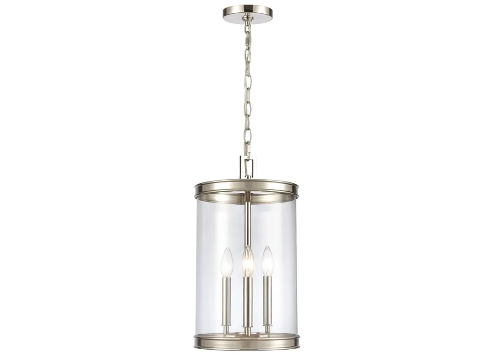 Mendoza 10.25" Wide 3-Light Pendant - Polished Nickel