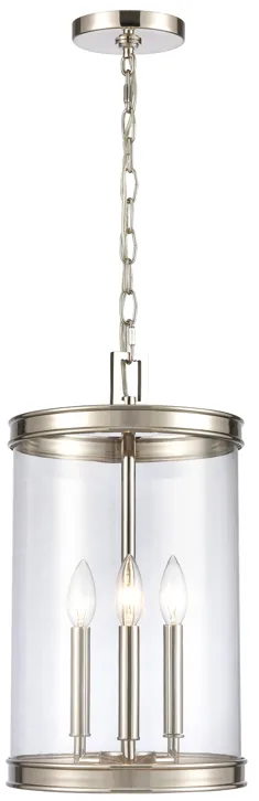 Mendoza 10.25" Wide 3-Light Pendant - Polished Nickel