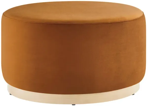 Tilden Large 29" Round Performance Velvet Upholstered Ottoman by Modway