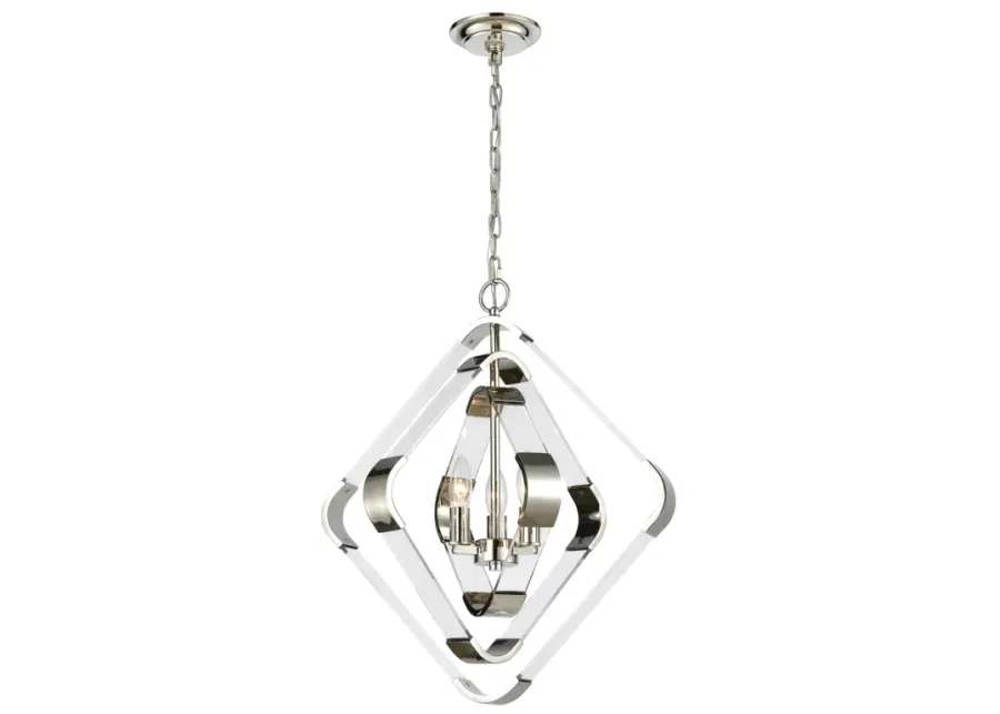 Rapid Pulse 20" Wide 3-Light Pendant - Polished Nickel