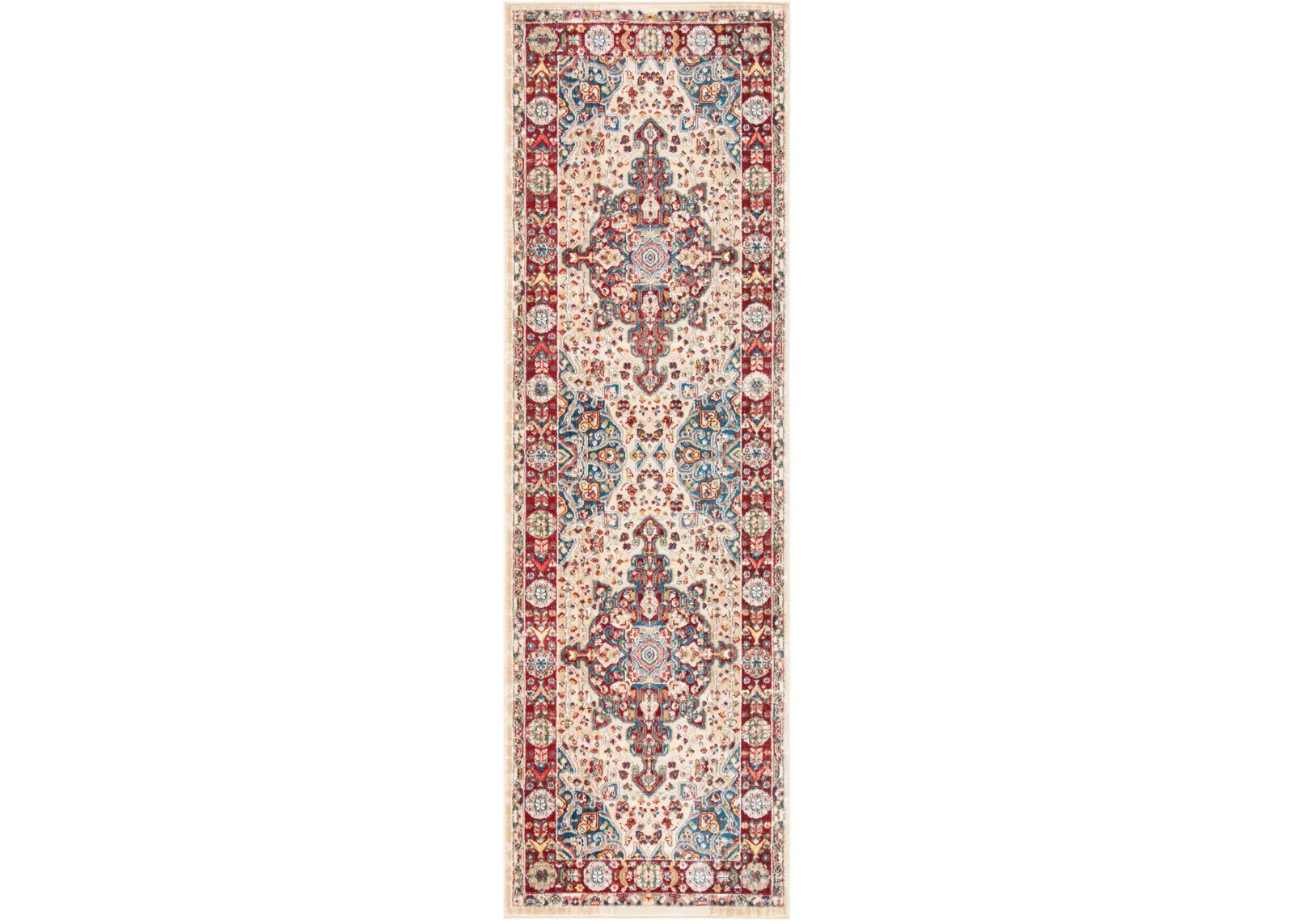 KASHAN 305 IVORY  2'-6' x 6' Runner Rug