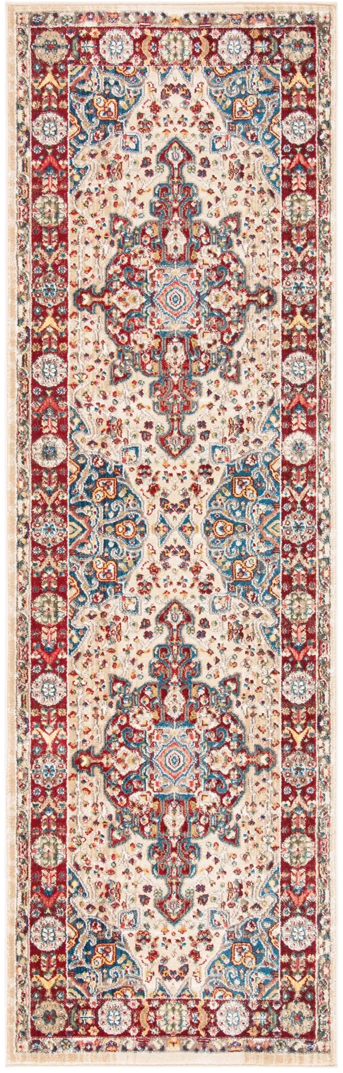 KASHAN 305 IVORY  2'-6' x 6' Runner Rug