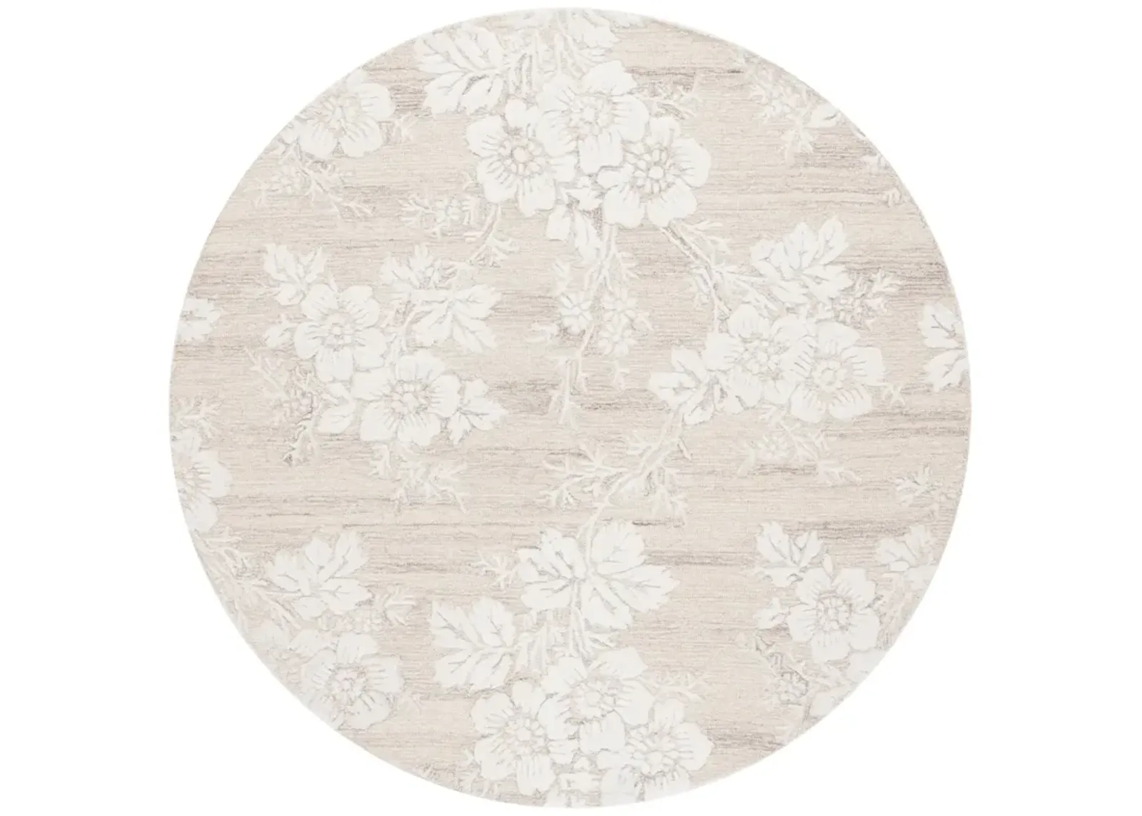 GLAMOUR 625 BEIGE  6' x 6' Round Round Rug