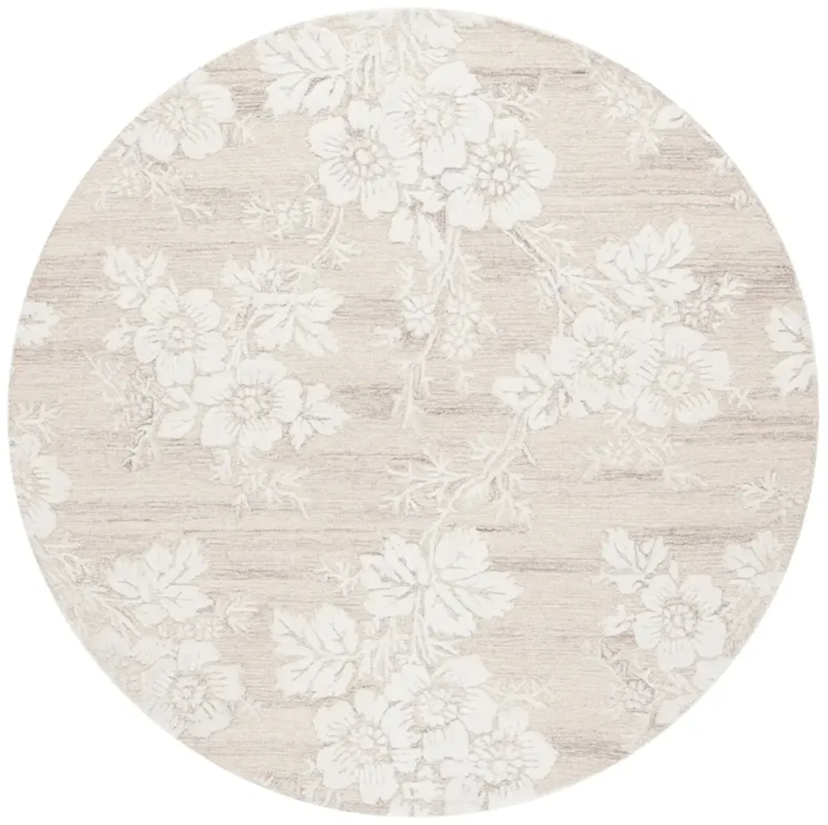 GLAMOUR 625 BEIGE  6' x 6' Round Round Rug