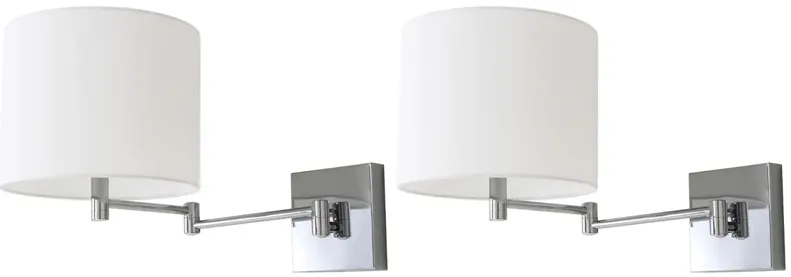 Lillian Chrome 12-Inch H Wall Sconce - Set of 2